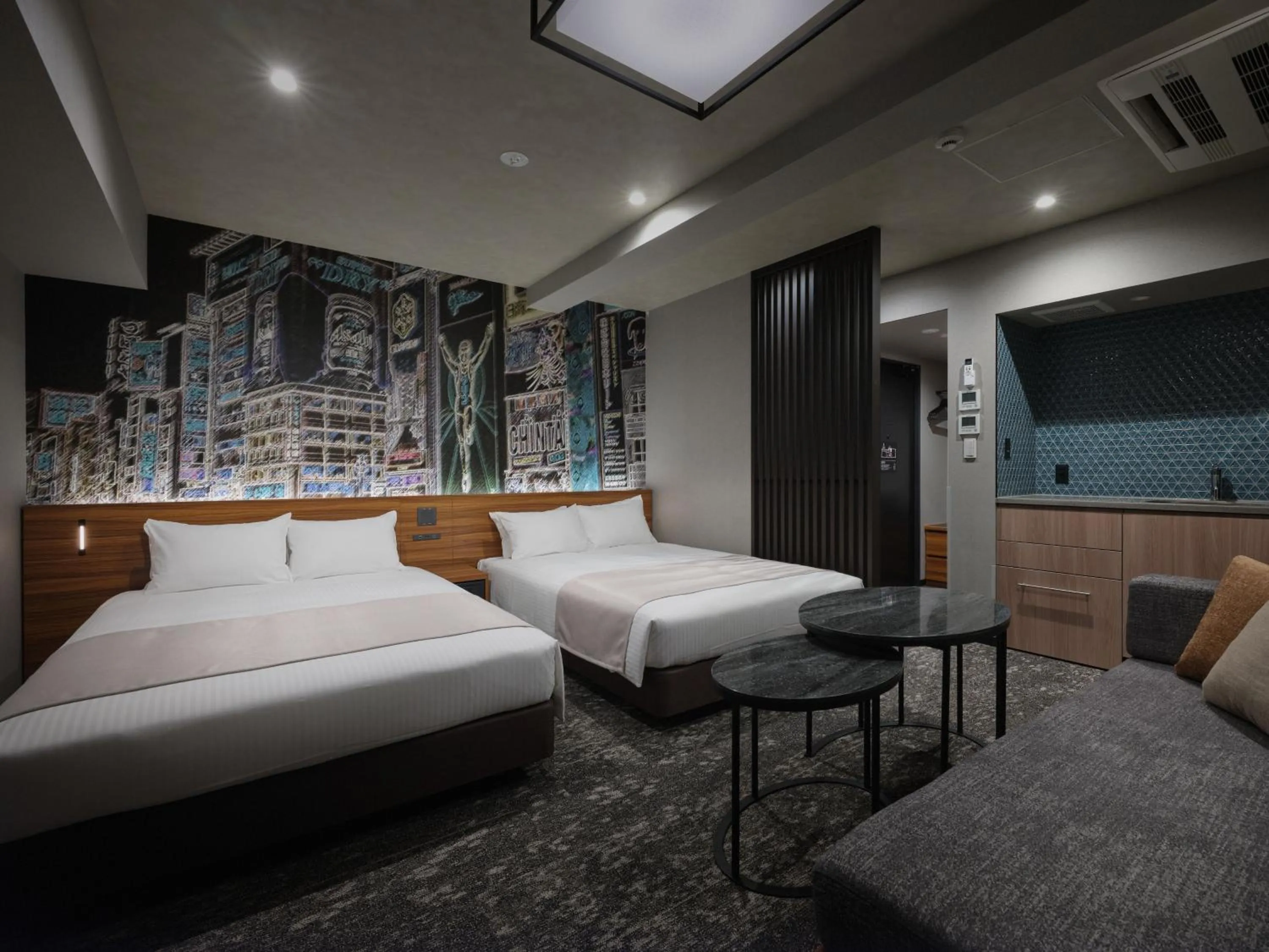 Bed in MONday Apart Premium OSAKA NAMBA WEST