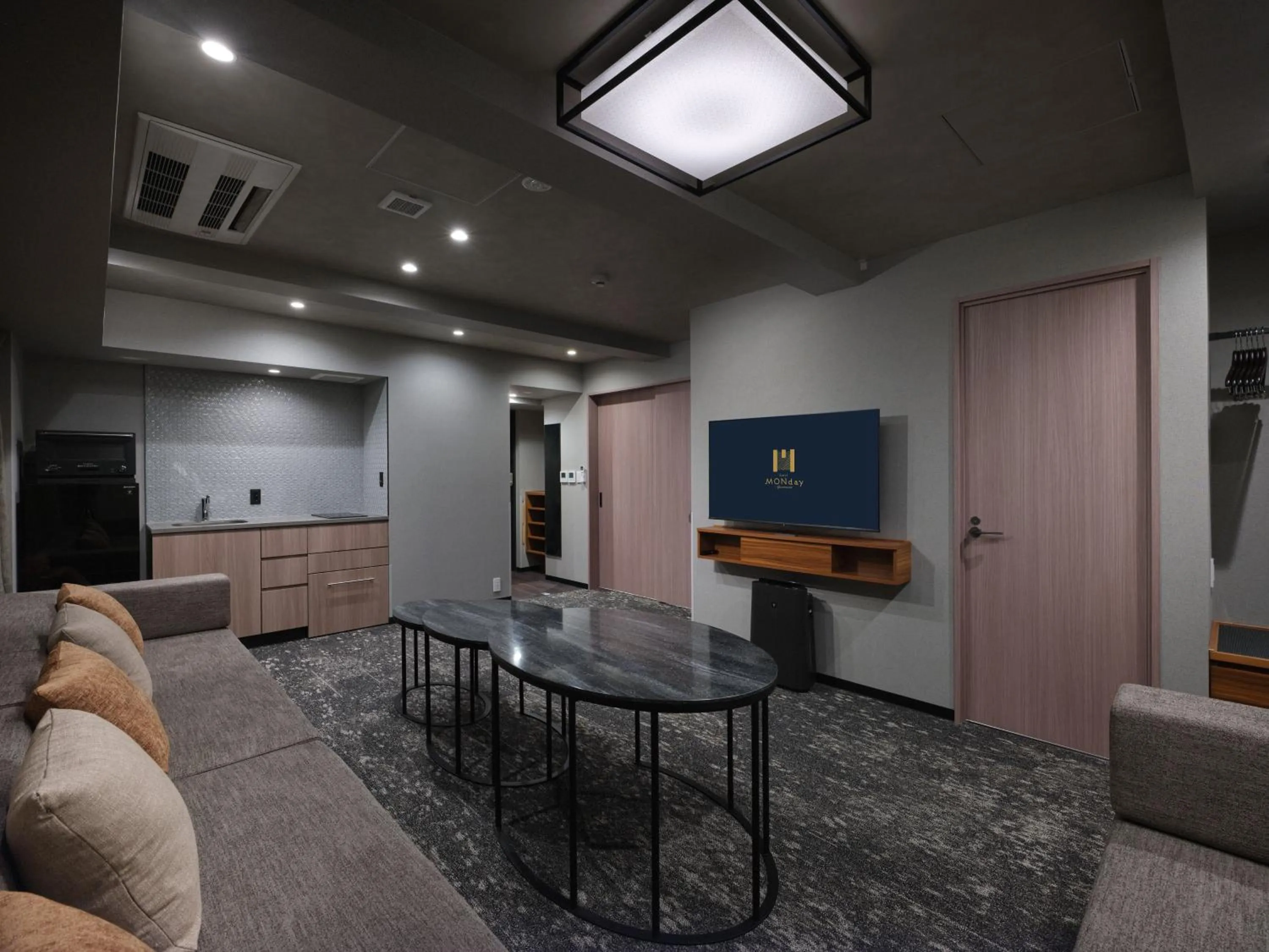 Living room in MONday Apart Premium OSAKA NAMBA WEST