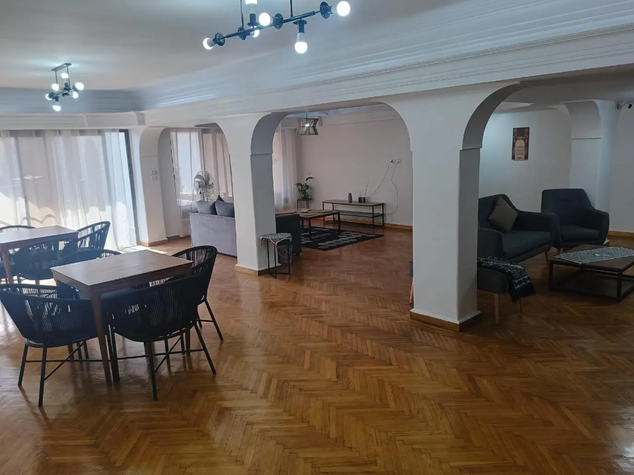 Dining area in Pyramids Nights Hostel