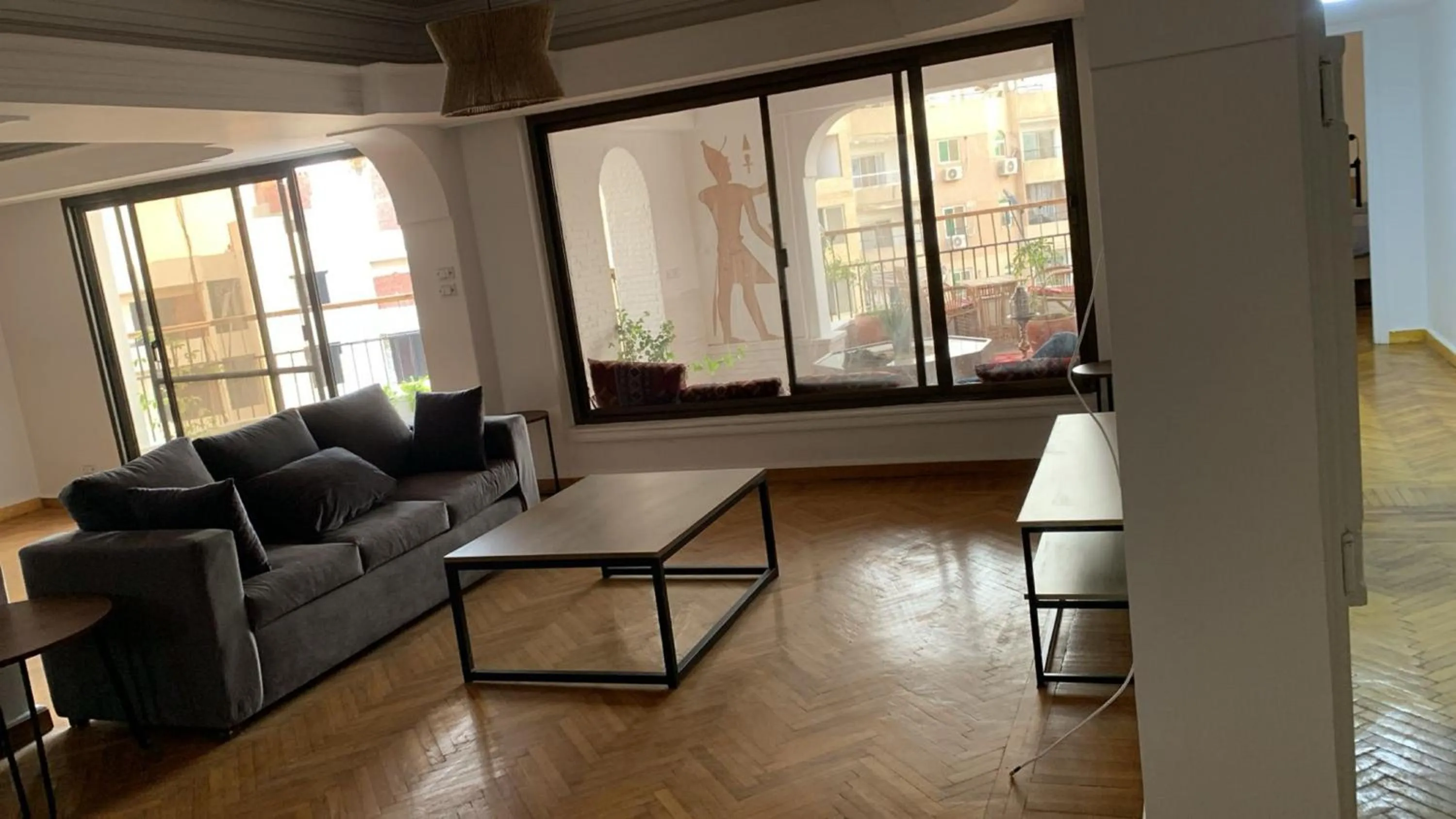 Seating area in Pyramids Nights Hostel