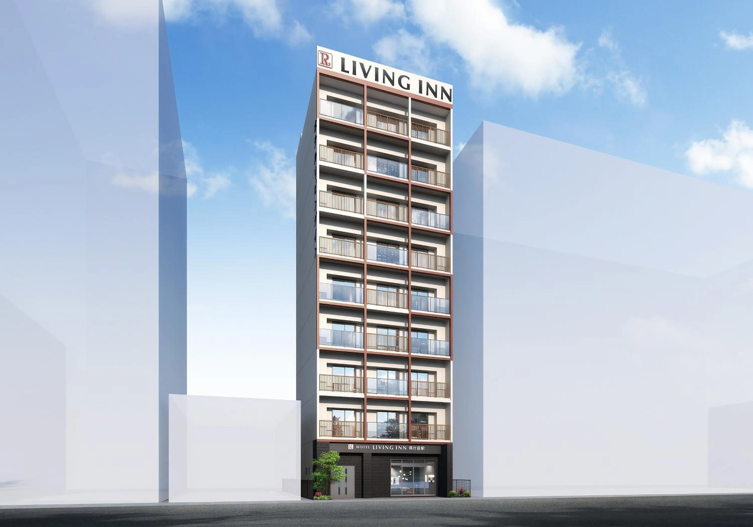 Property building in Hotel Living Inn Kenchoumaeeki