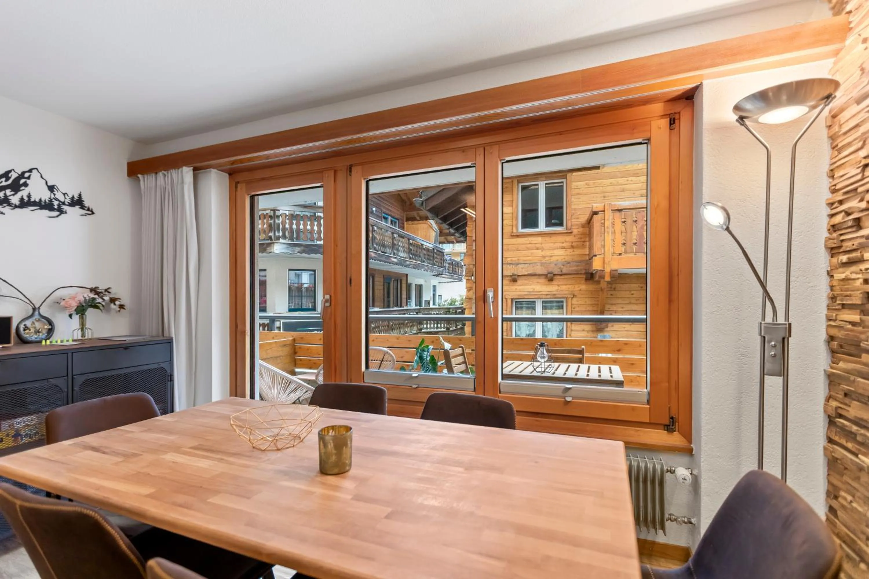 Balcony/Terrace in Centre de Saas-Fee - 2 chambres - balcon & patio