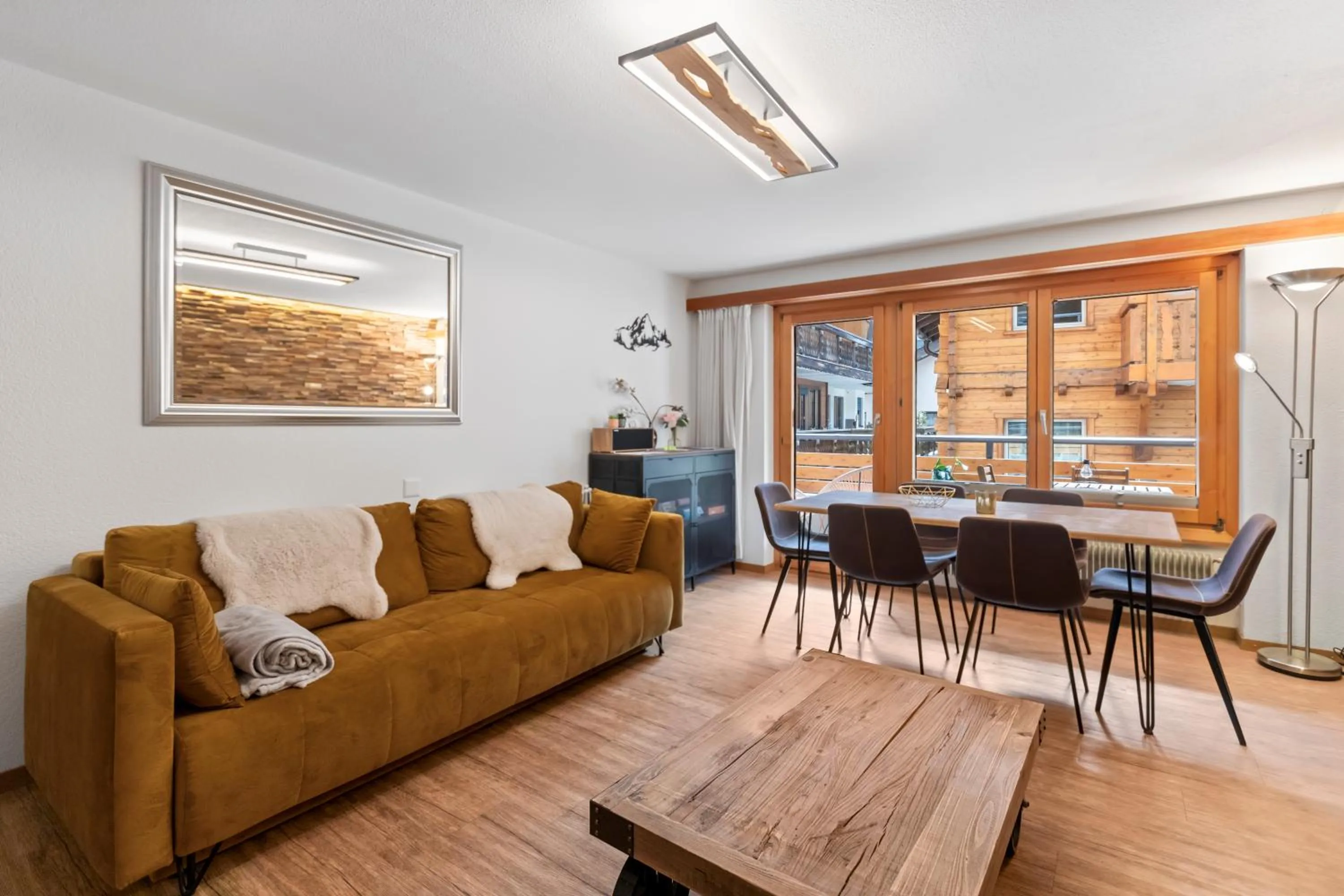 Balcony/Terrace in Centre de Saas-Fee - 2 chambres - balcon & patio