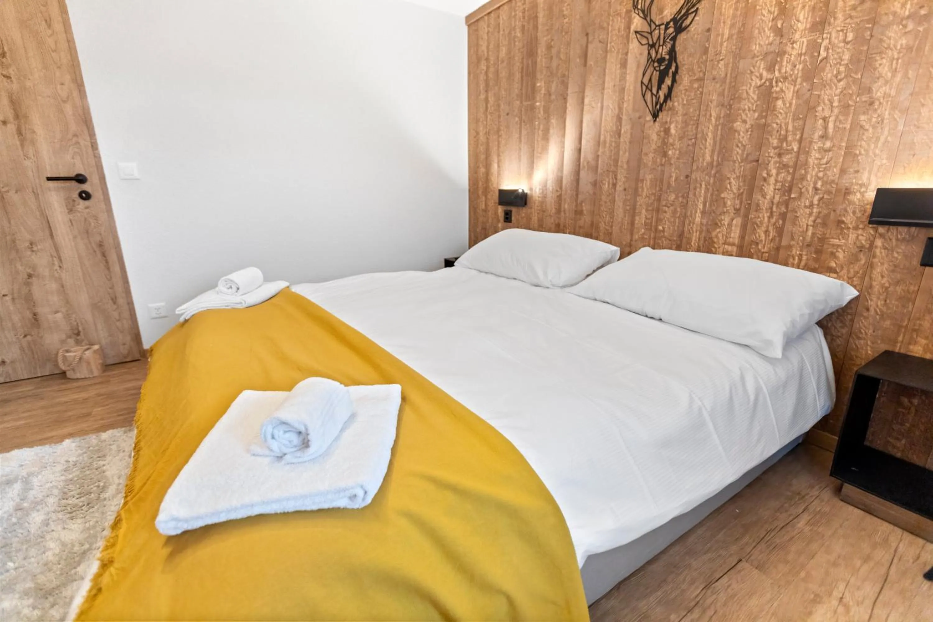 Bed in Centre de Saas-Fee - 2 chambres - balcon & patio