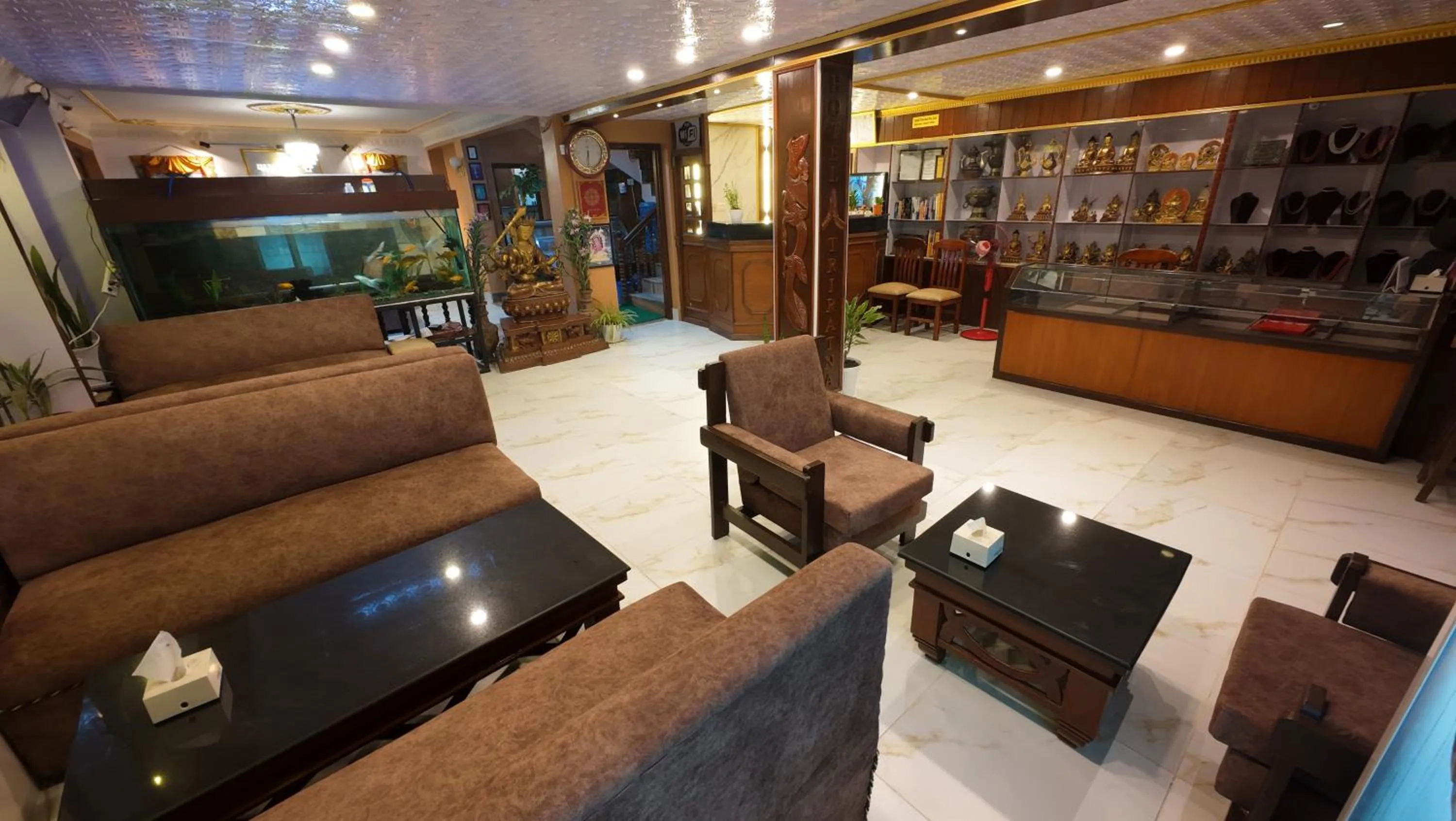 Seating area in Hotel Triratna