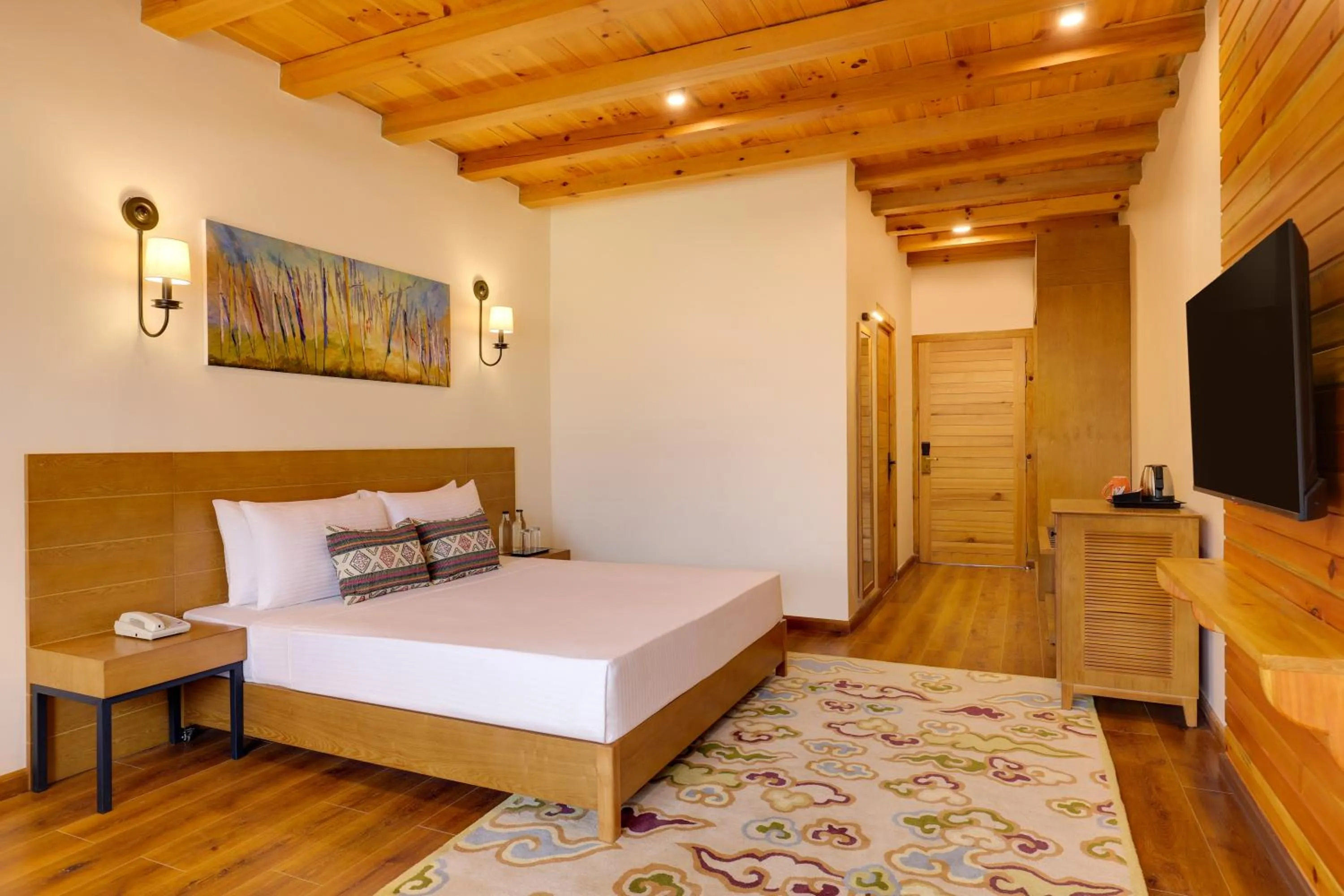 Bedroom, Bed in Lemon Tree Resort, Thimphu, Bhutan