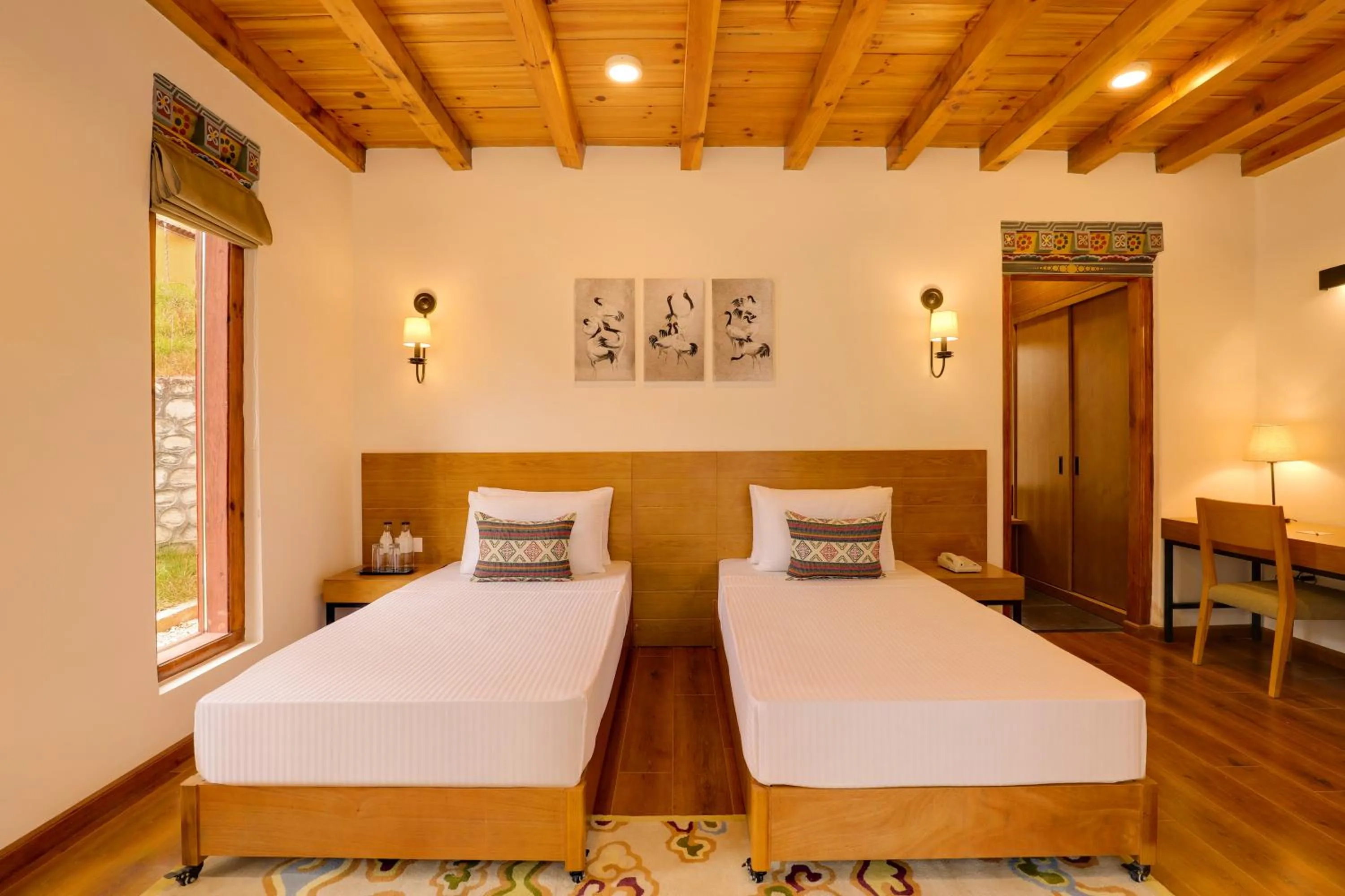 Bedroom, Bed in Lemon Tree Resort, Thimphu, Bhutan