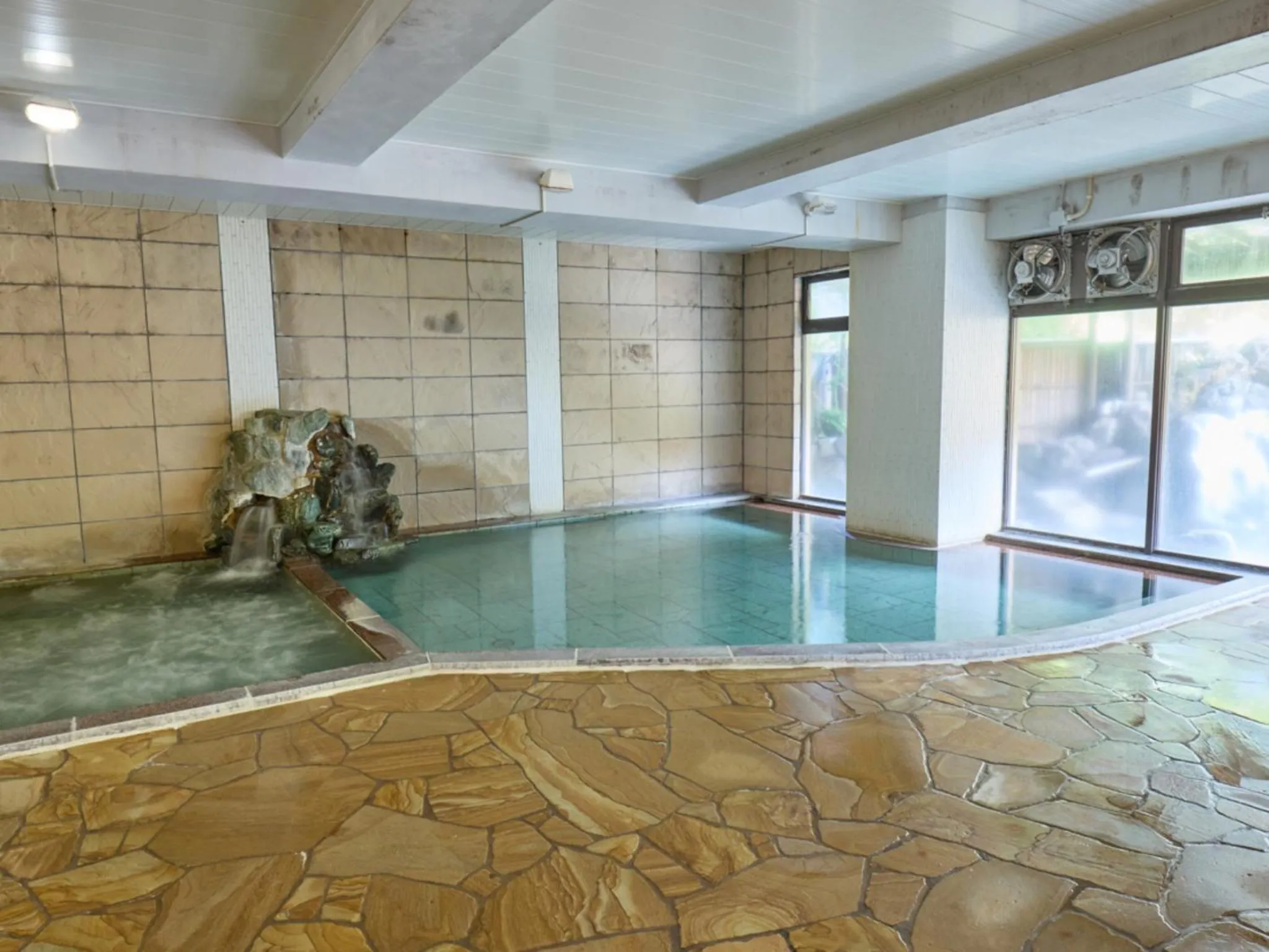 Open Air Bath in Shuzenji Onsen Hotel Takitei