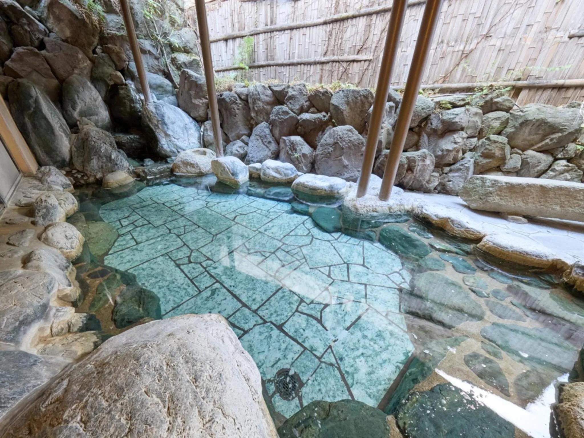 Open Air Bath in Shuzenji Onsen Hotel Takitei