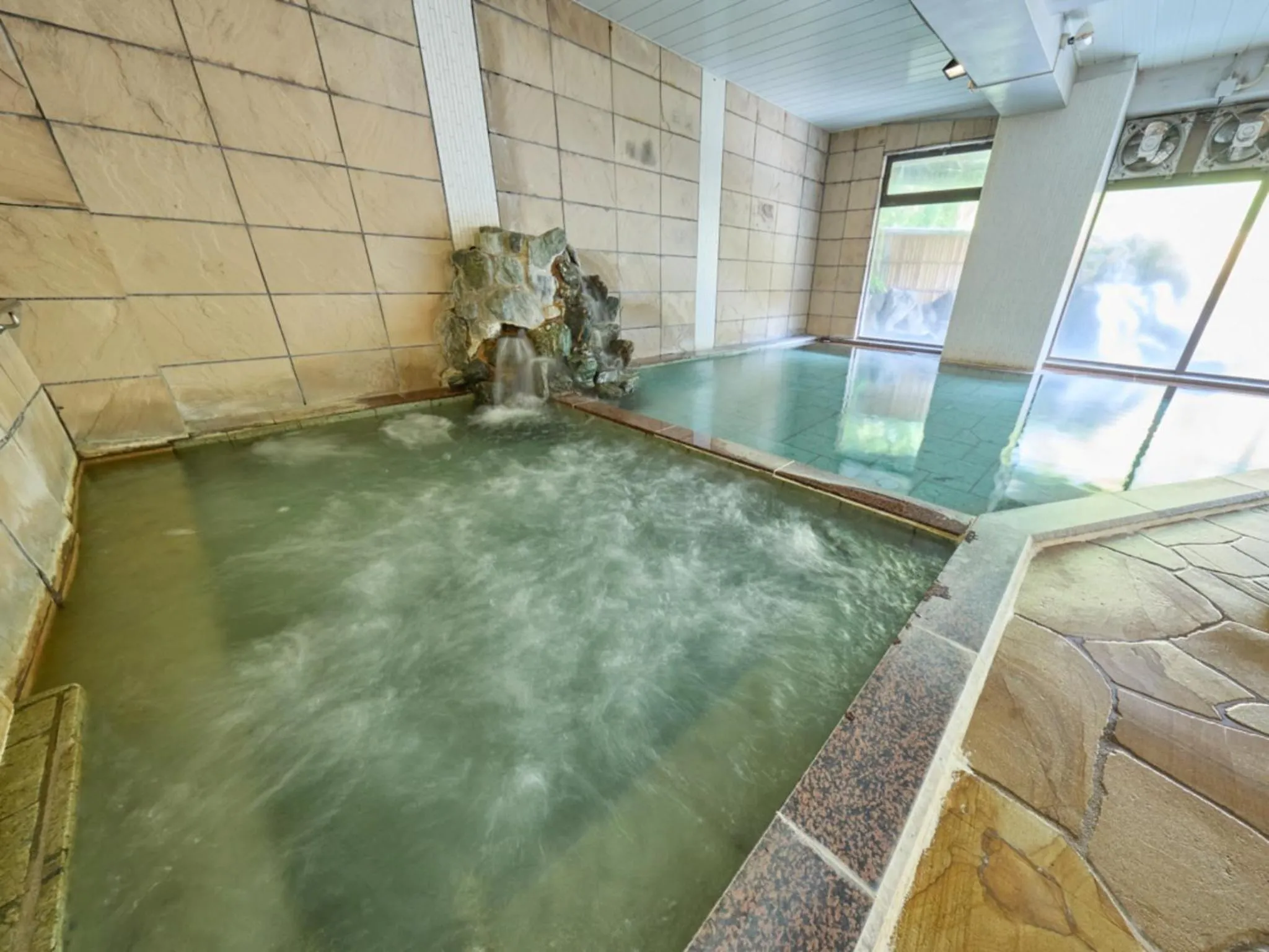 Open Air Bath in Shuzenji Onsen Hotel Takitei