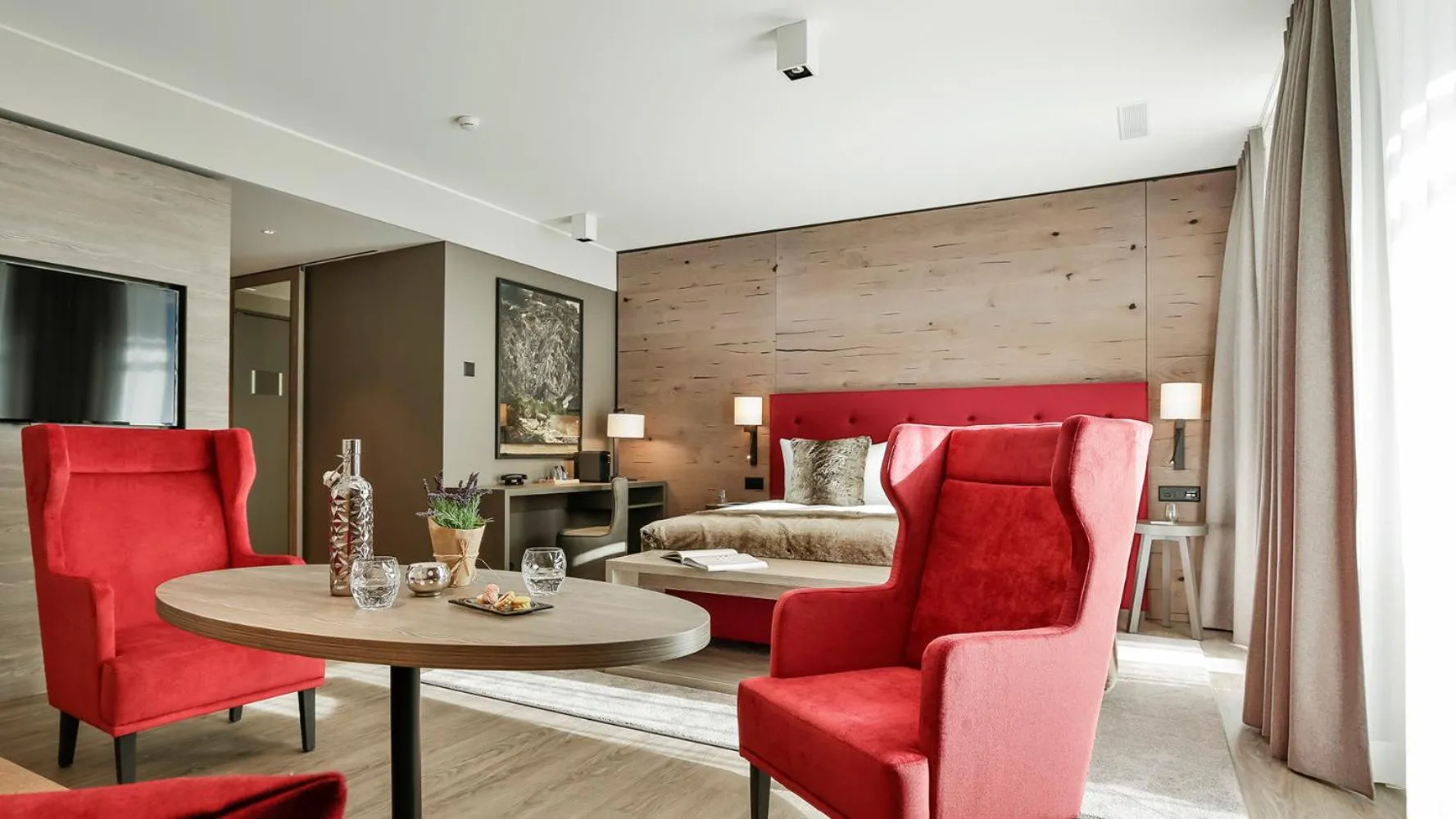 Bed in AMERON Davos Swiss Mountain Resort