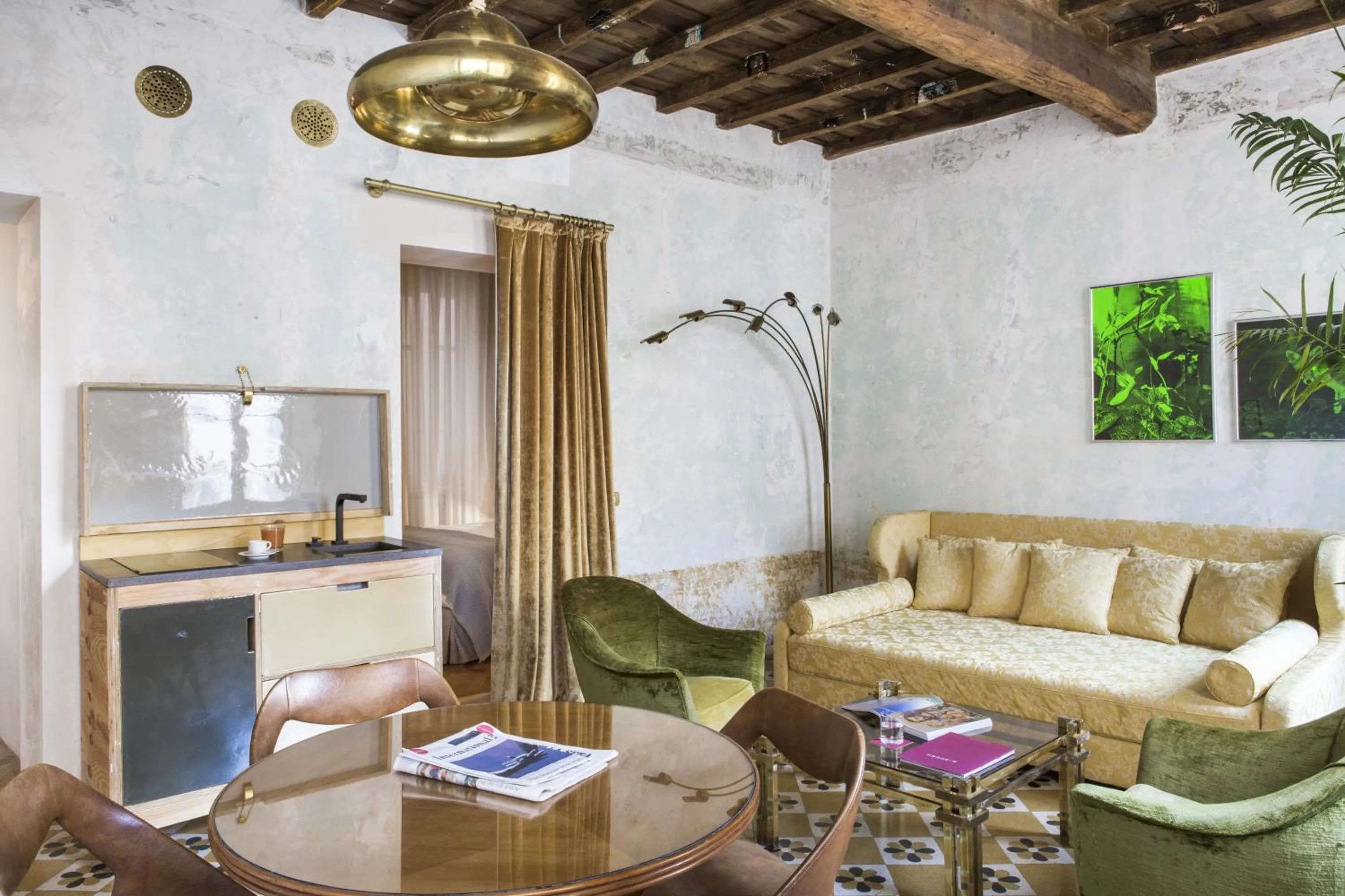 Living room in G-Rough, Rome, a Member of Design Hotels