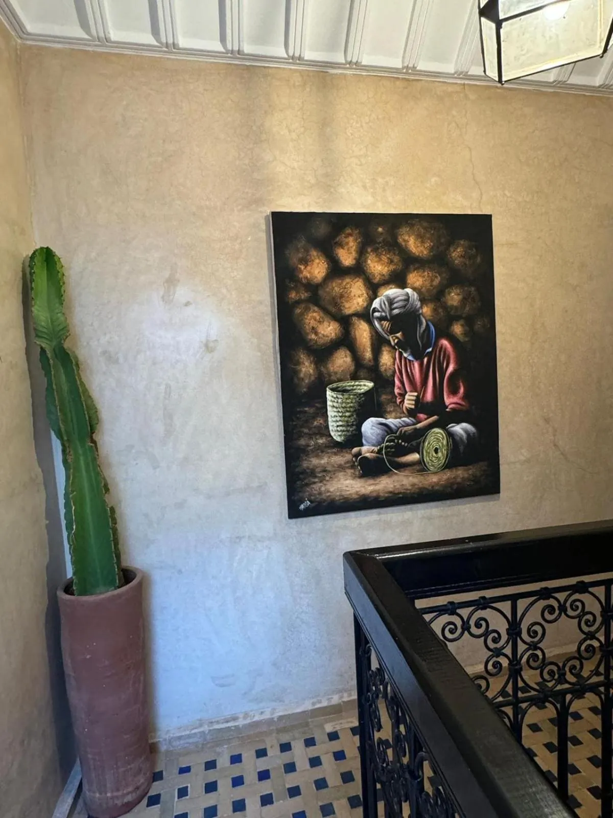 Decorative detail in Riad dar serenity