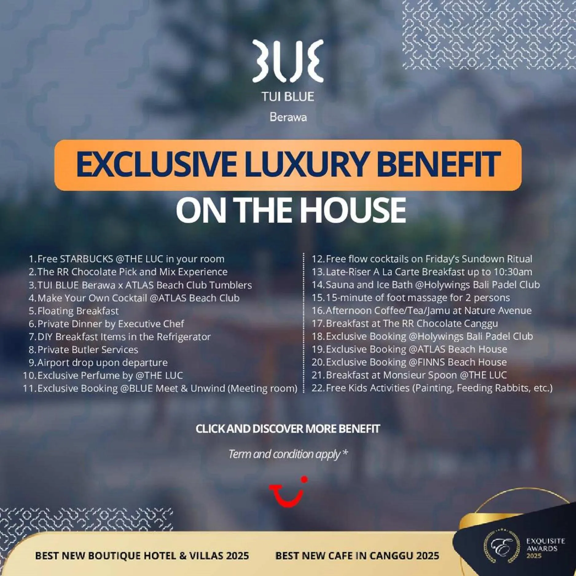 Restaurant/places to eat in TUI BLUE Berawa Hotel and Villas