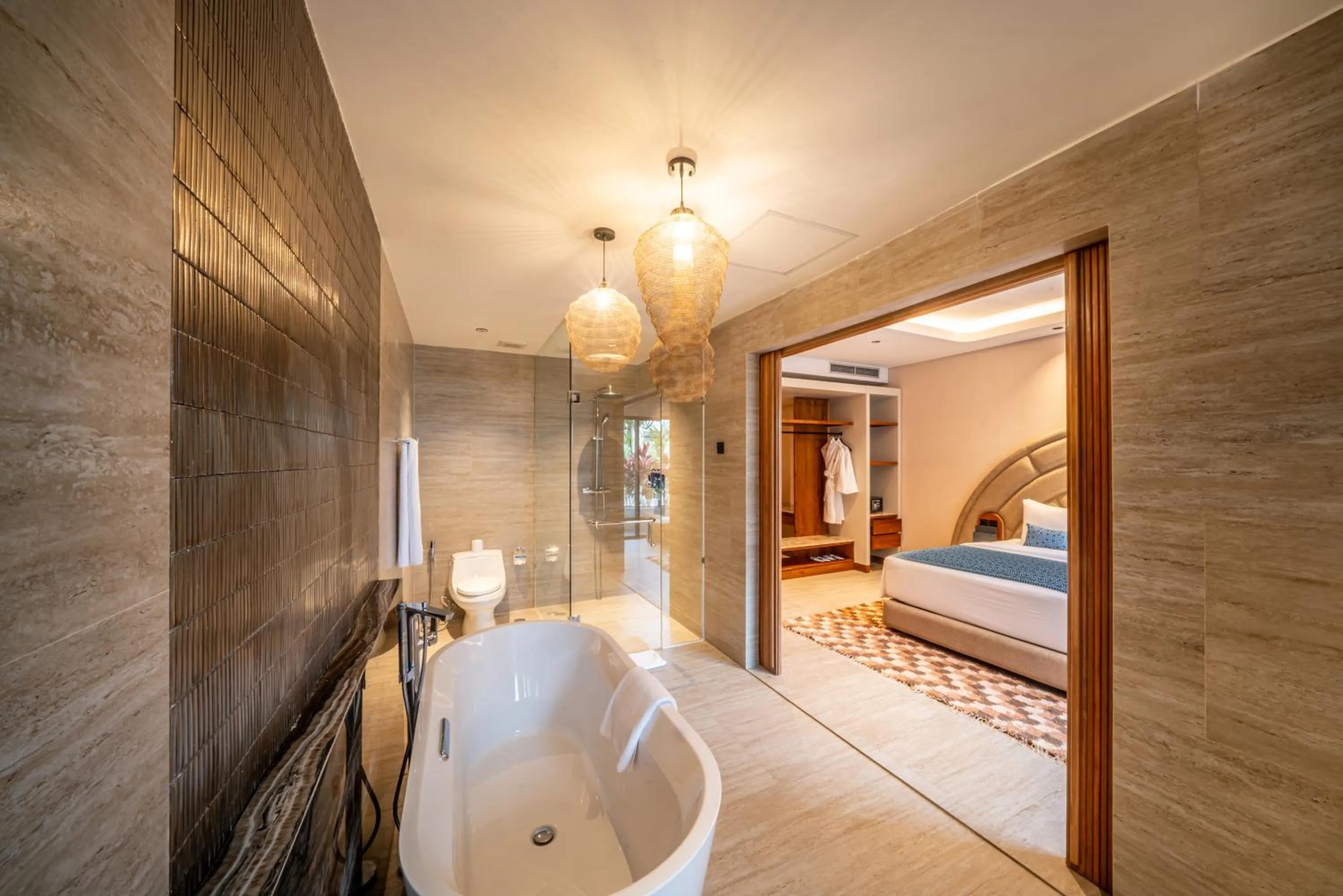 Bathroom, Bed in TUI BLUE Berawa Hotel and Villas