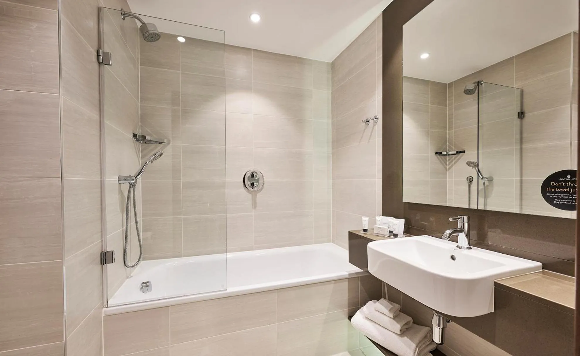 Shower in Genting Hotel & Spa at Resorts World Birmingham