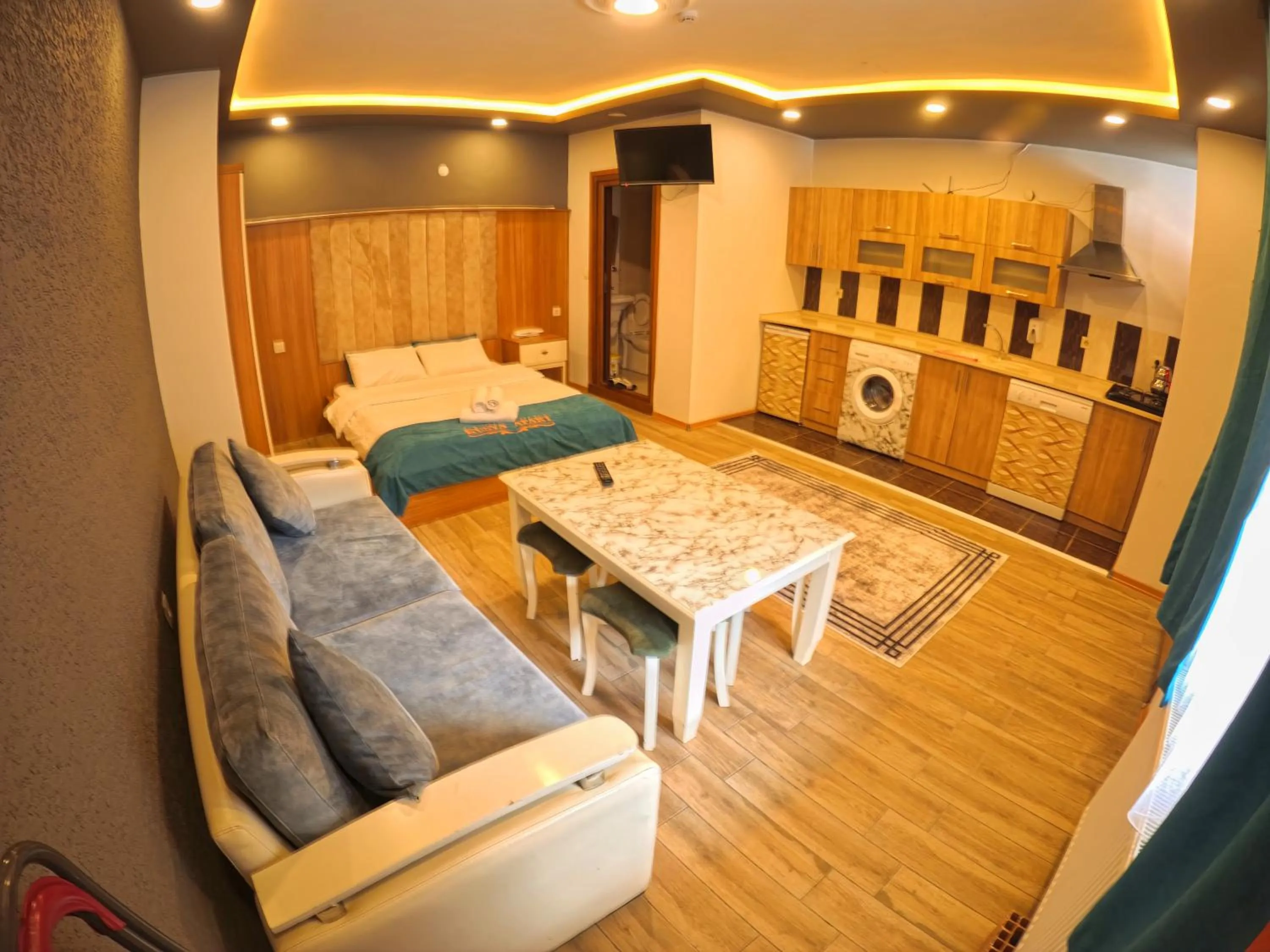 Photo of the whole room, Bed in Kusva Apart