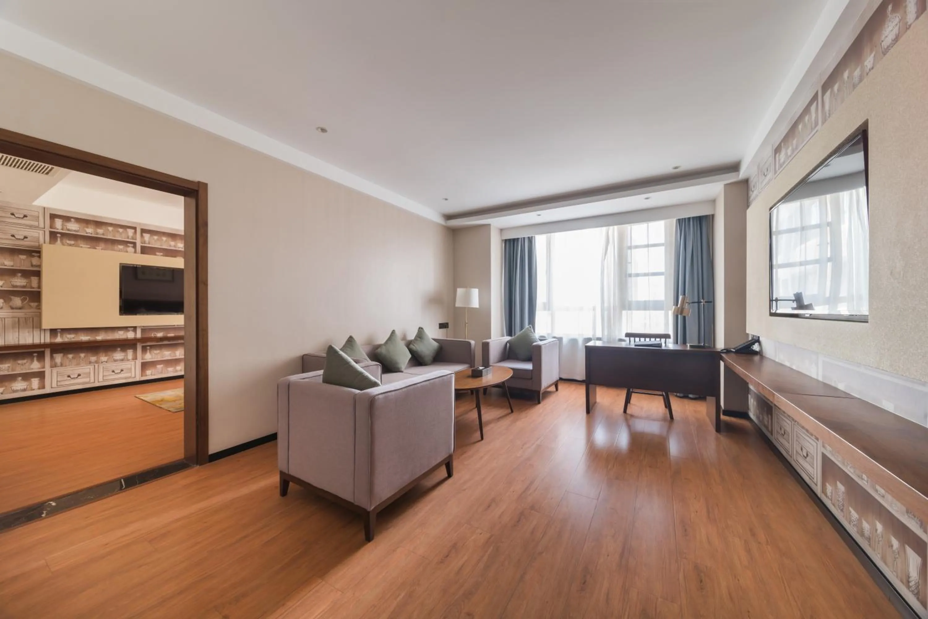 Seating area in GeMei Hotel Luoyang Longmen High-speed Railway Station