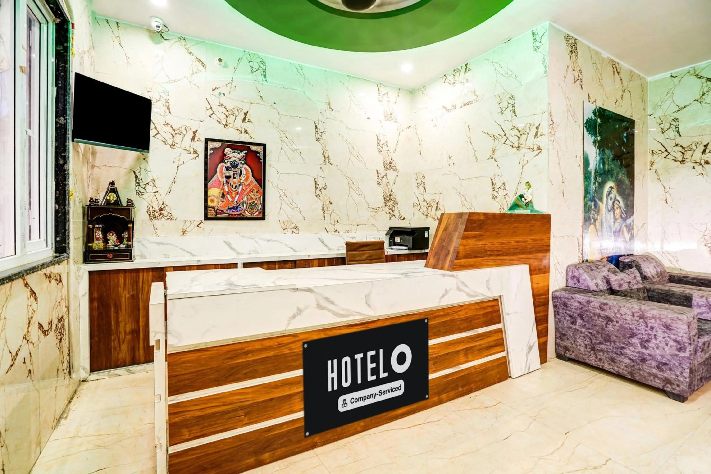 Lobby or reception in Hotel O Sunrakh Road Vrindavan Formerly Ganga Residency