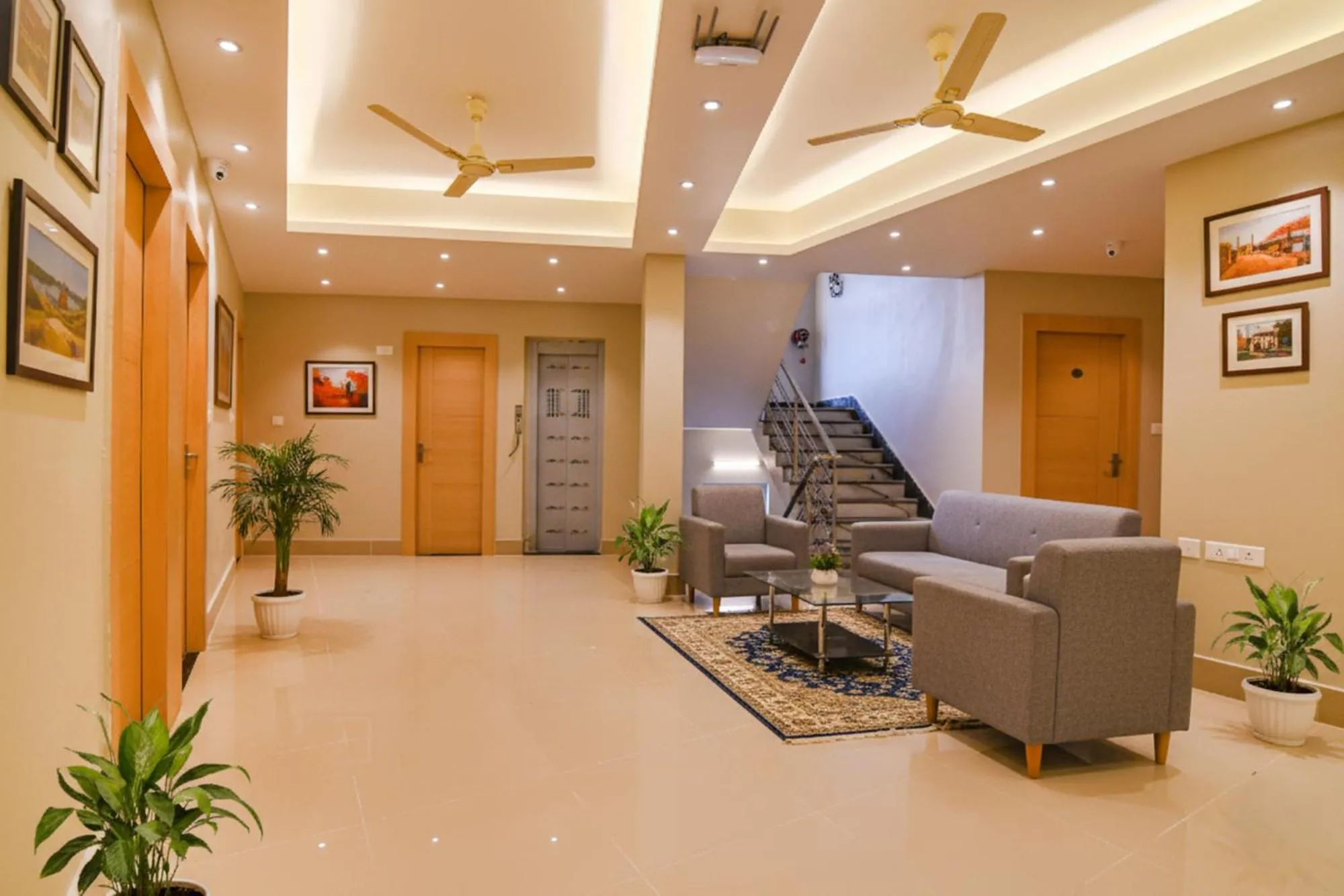 Seating area in FabHotel JP - Nr Sataragachhi Railway Station