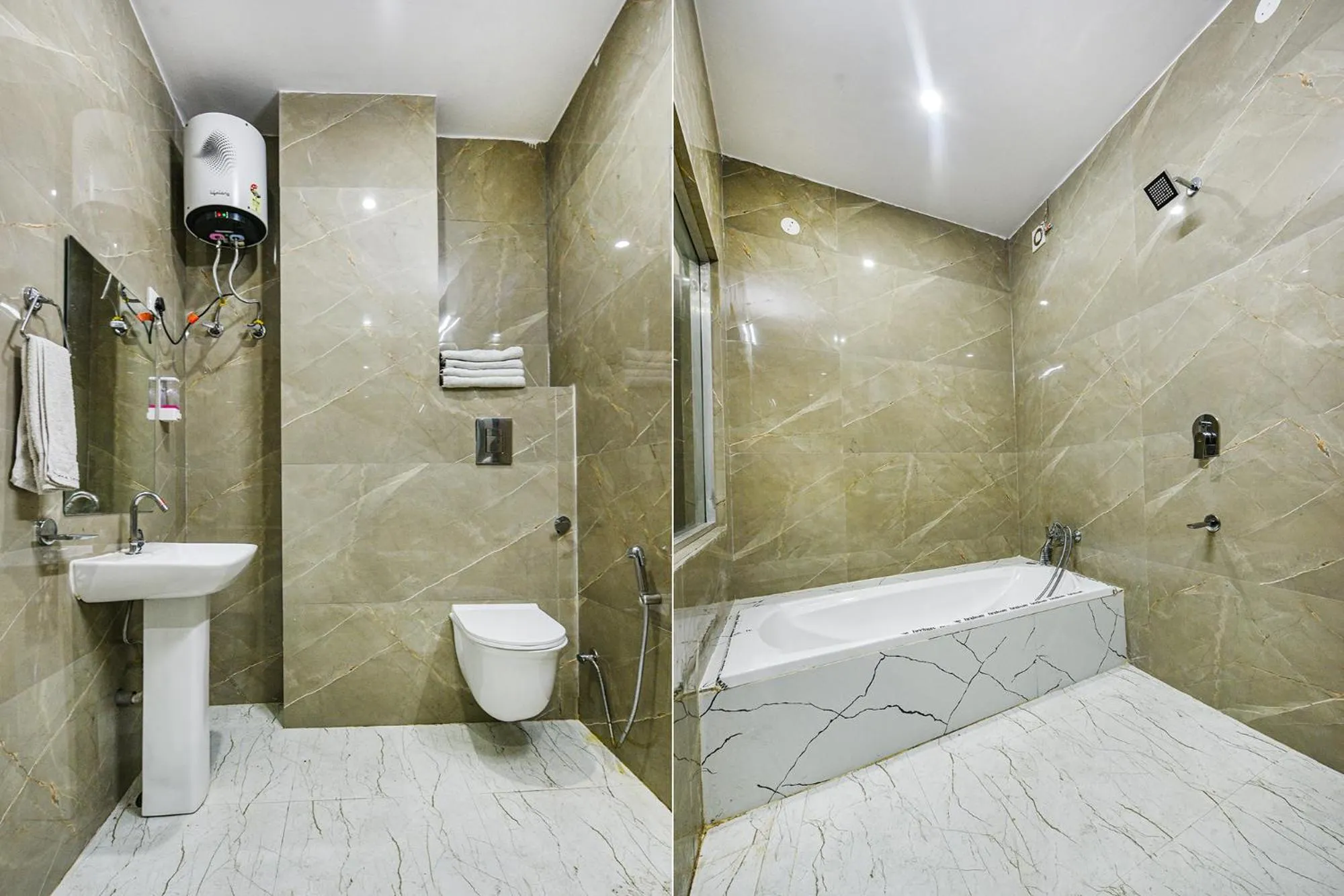 Bathroom in FabHotel Kavya Inn - Nr The Mall of Faridabad