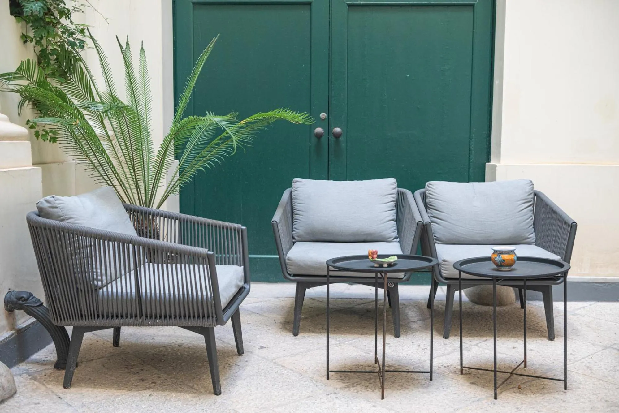 Patio in Central Gallery Rooms- Palazzo D'Ali' Staiti XIX