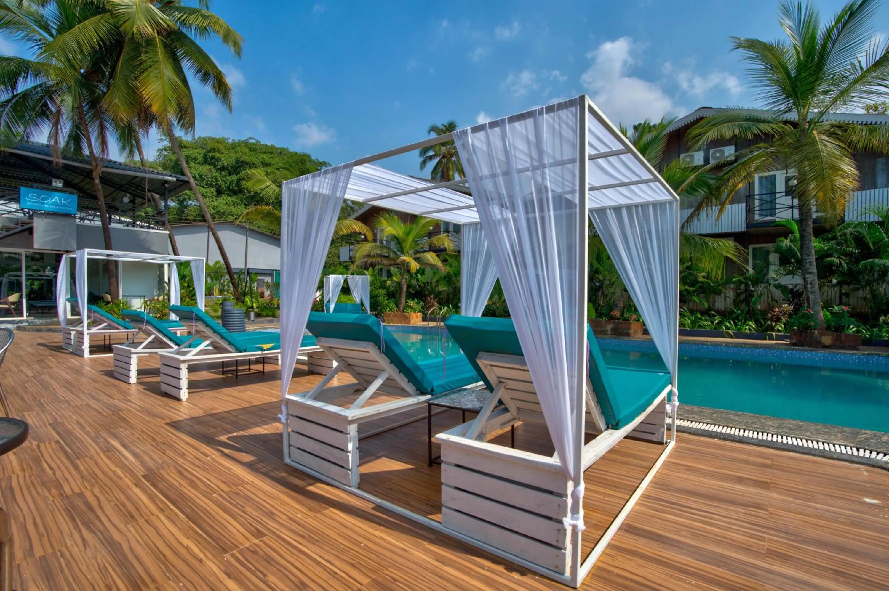 Pool view in Raya Resorts