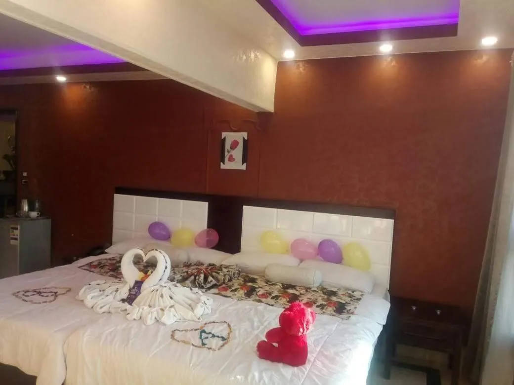 Bed in Nile sky hotel and suites