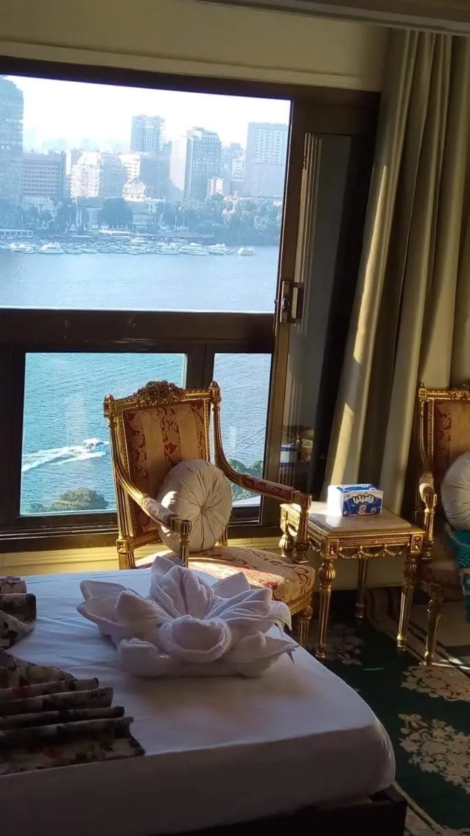 Bed in Nile sky hotel and suites