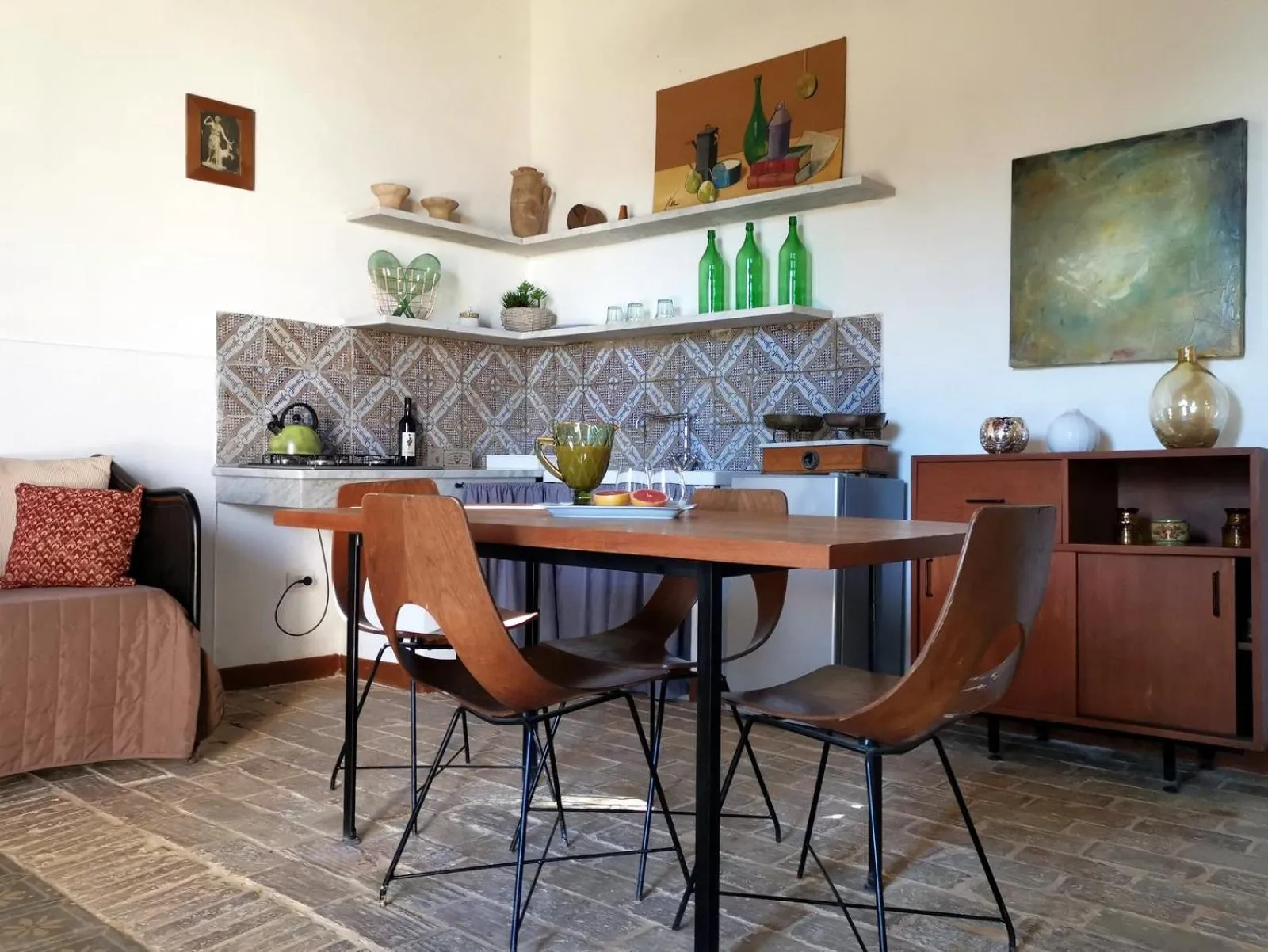 Kitchen or kitchenette in Villa La Lumia B&B Suites & Apartments