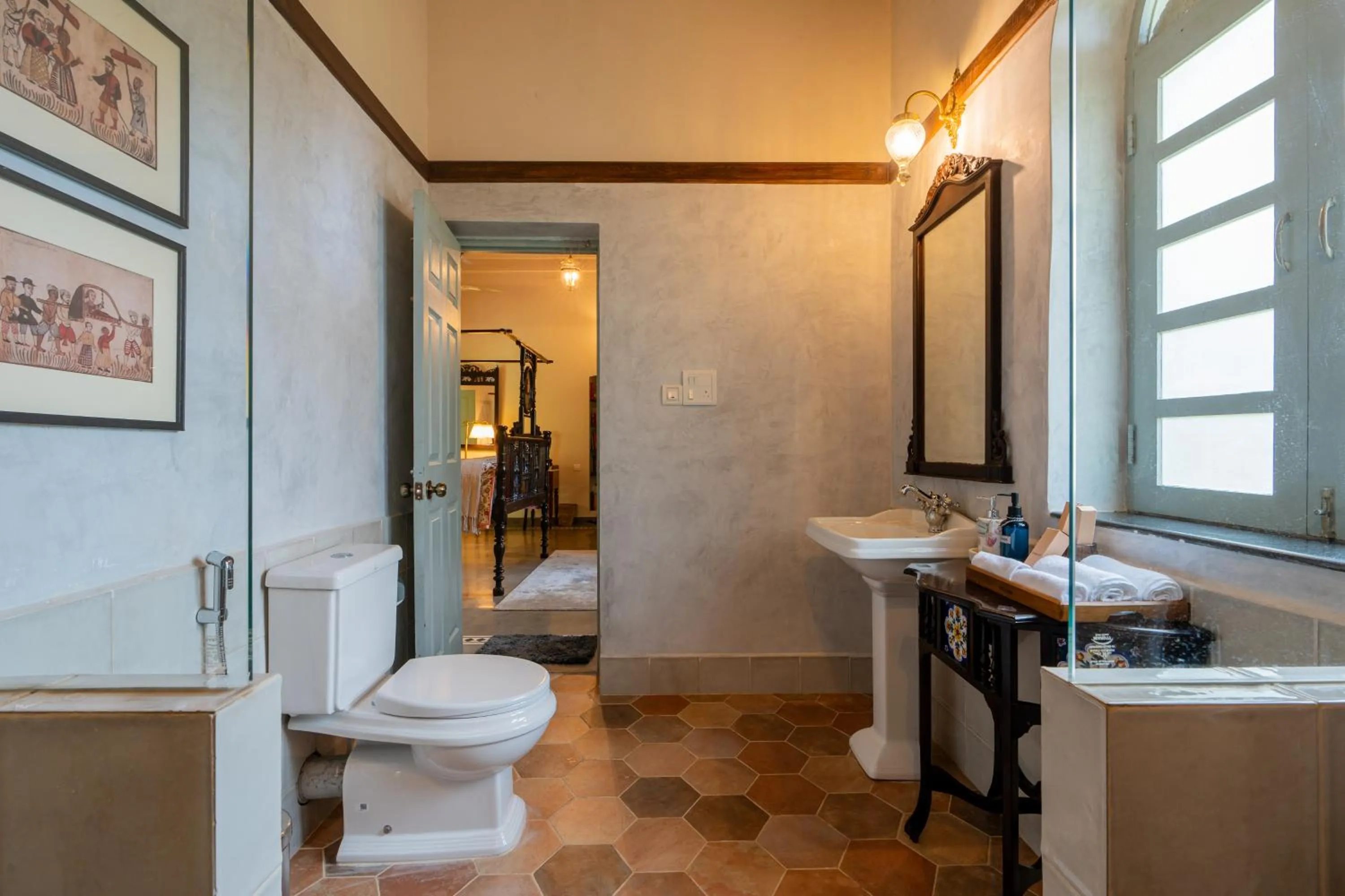 Bathroom in Mansao Curtorim - A CGH Earth SAHA Experience