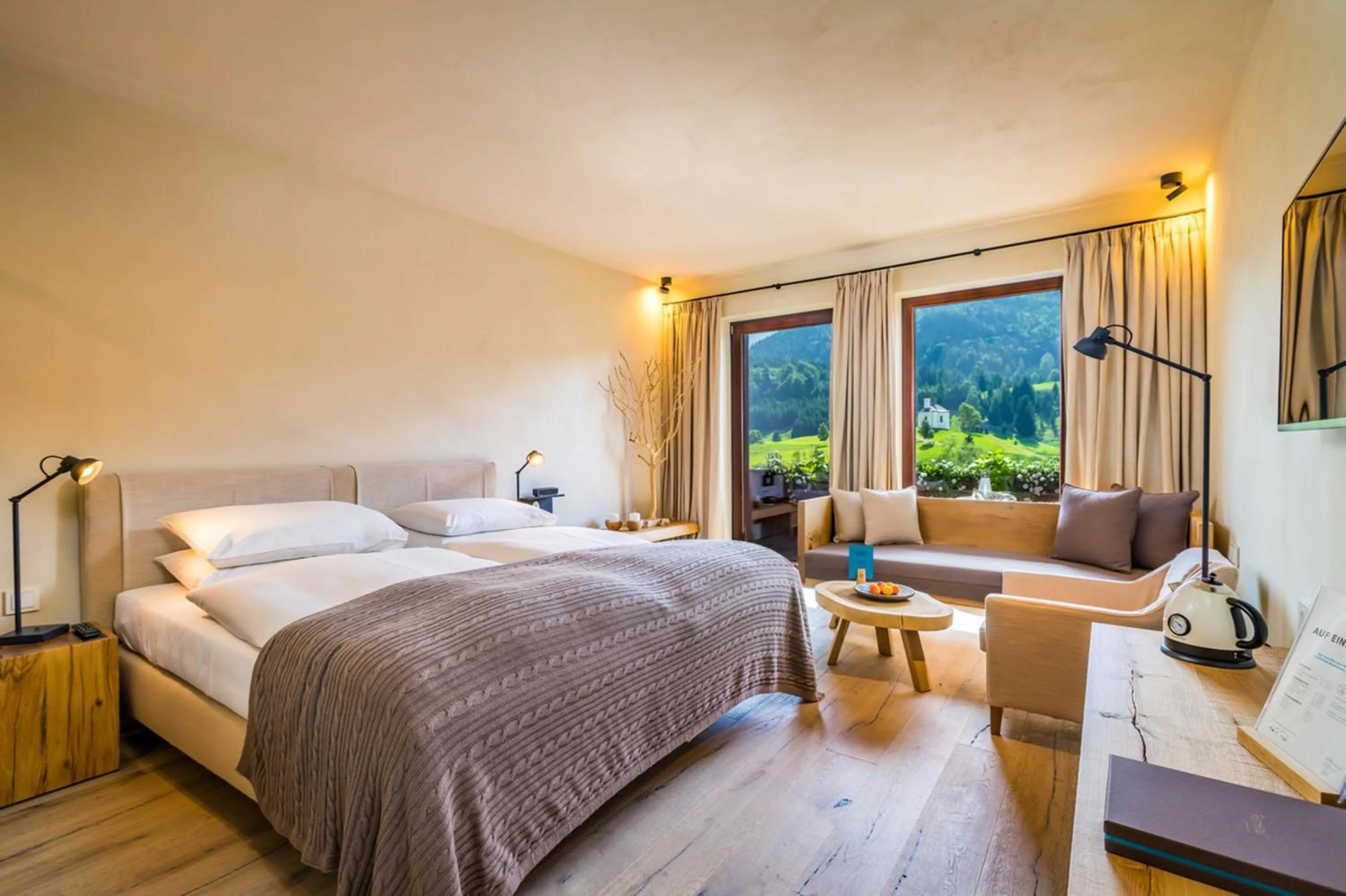 Bed in Posthotel Achenkirch Resort and Spa - Adults Only