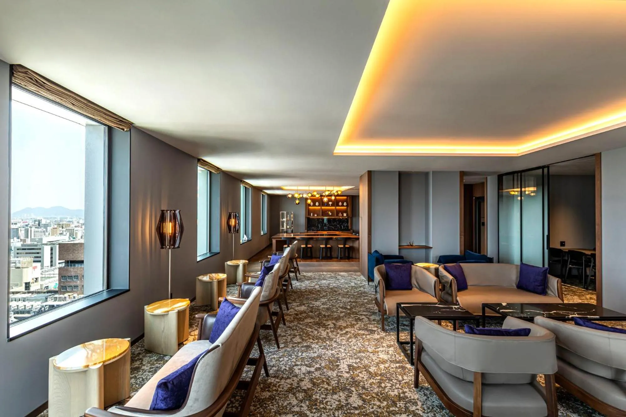 Lounge or bar in The Gate Hotel Fukuoka by Hulic