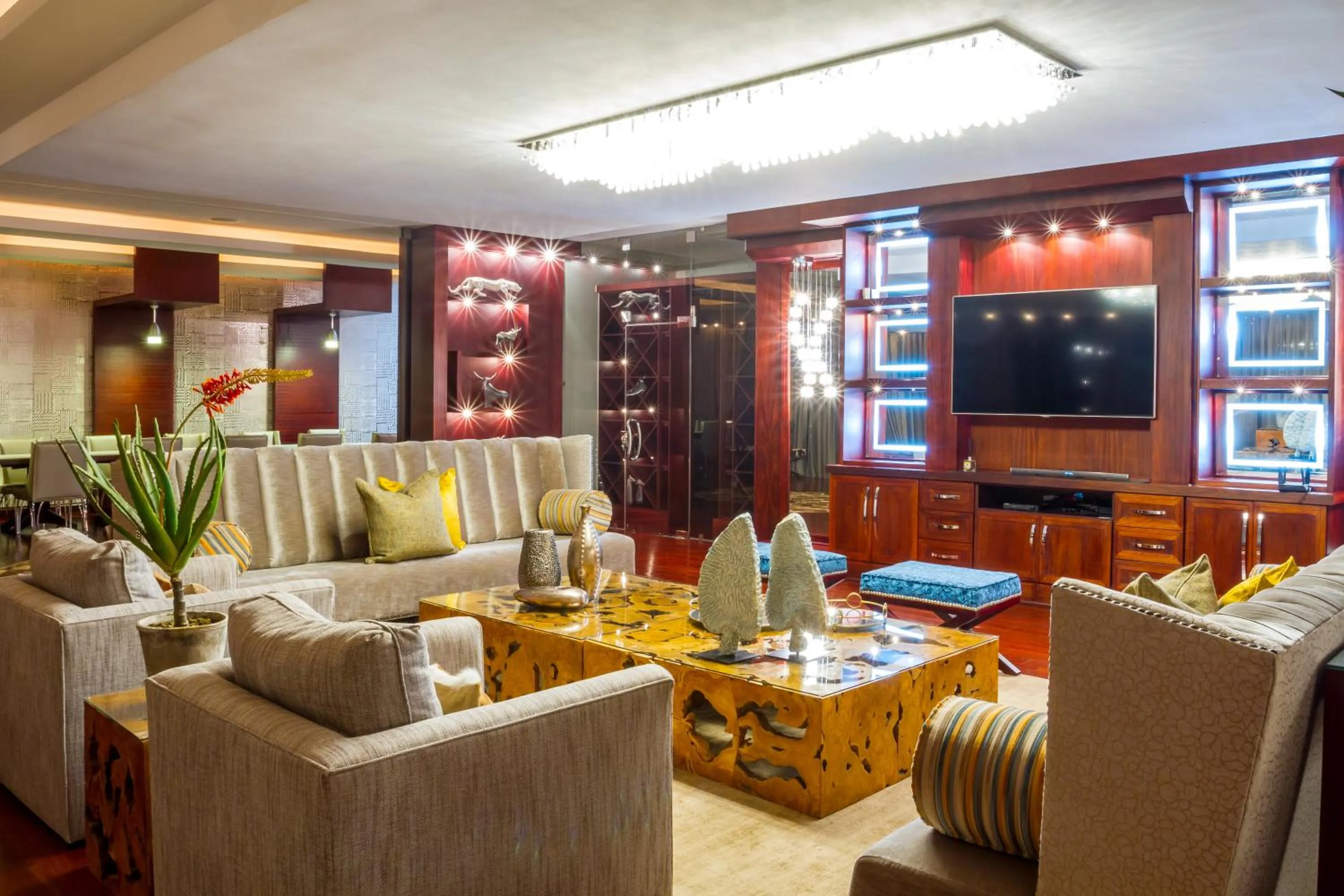 Communal lounge/ TV room in Royal Mukumbura Malelane