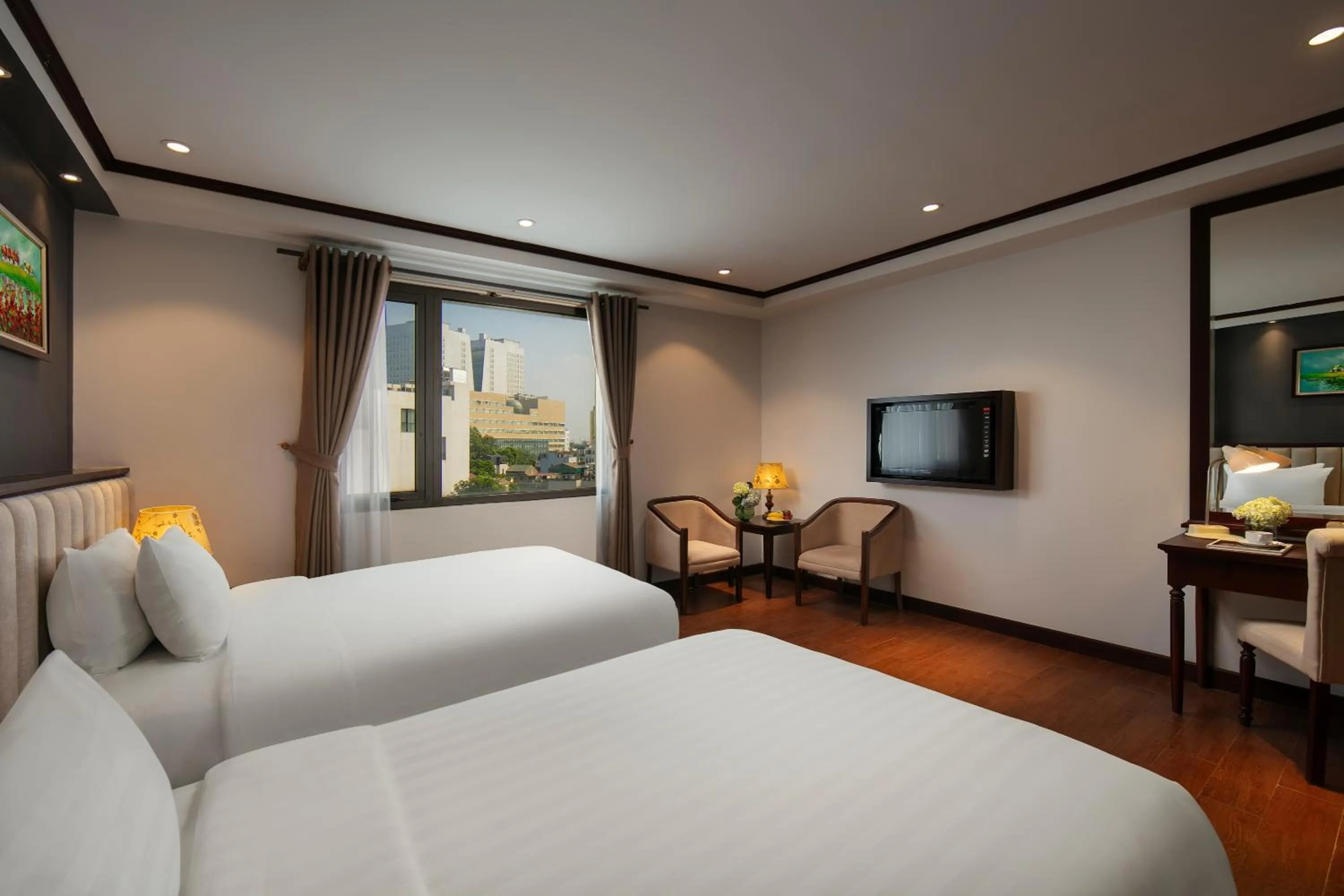 View (from property/room), Bed in MAY DE VILLE Corner Hotel