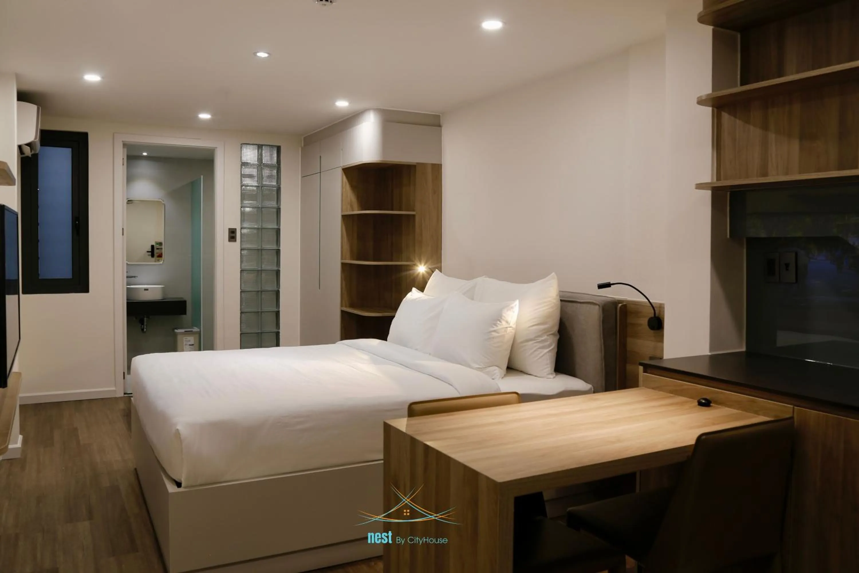 Photo of the whole room, Bed in Cityhouse - Nest Minh Khai