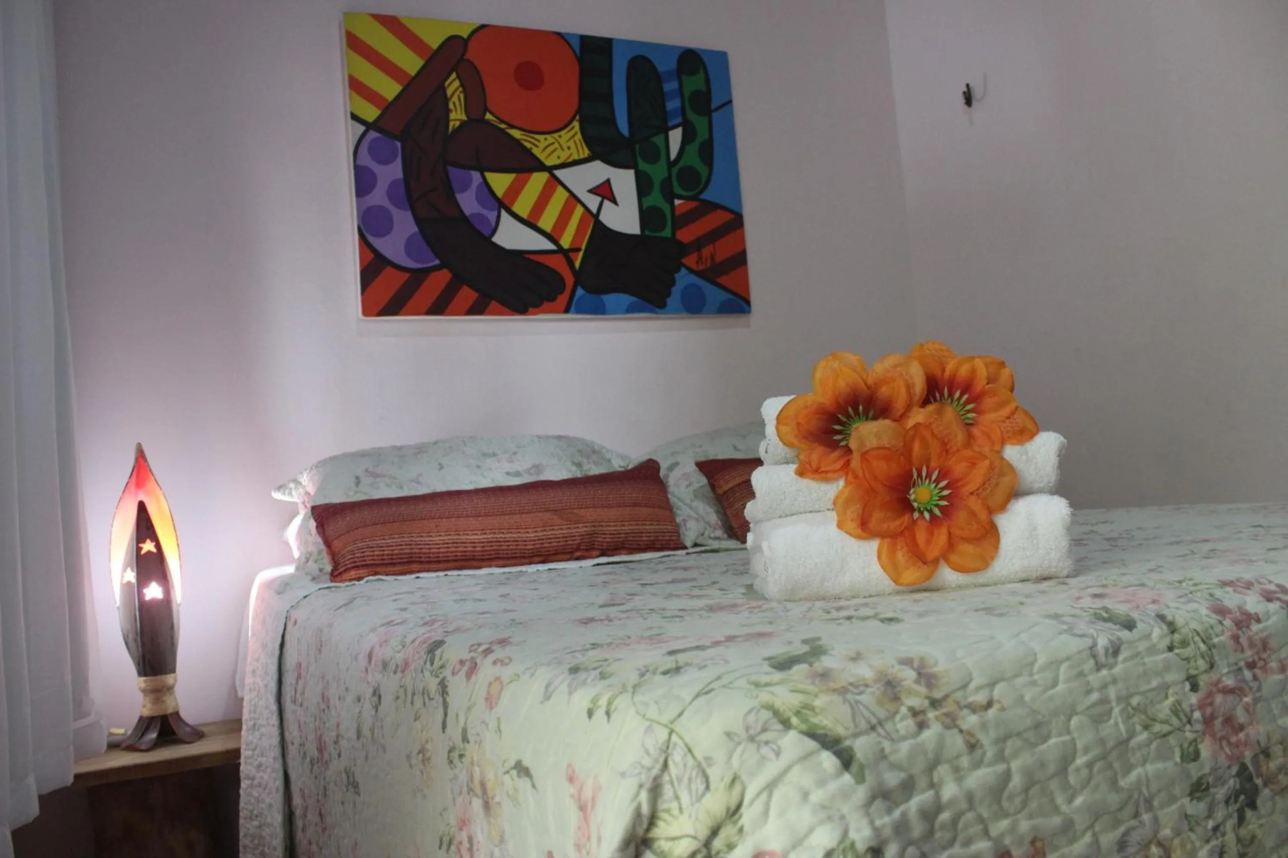 Bed in Pousada Mar e Sol