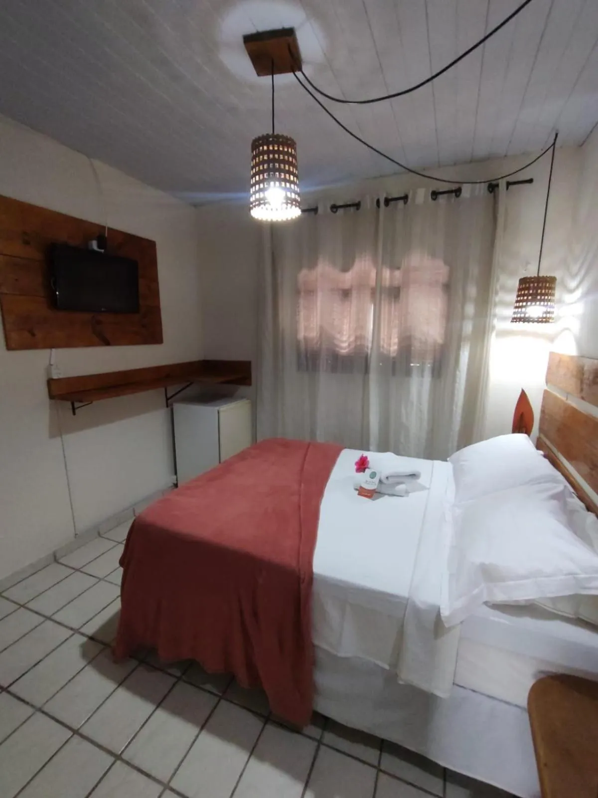 Bed in Pousada Mar e Sol