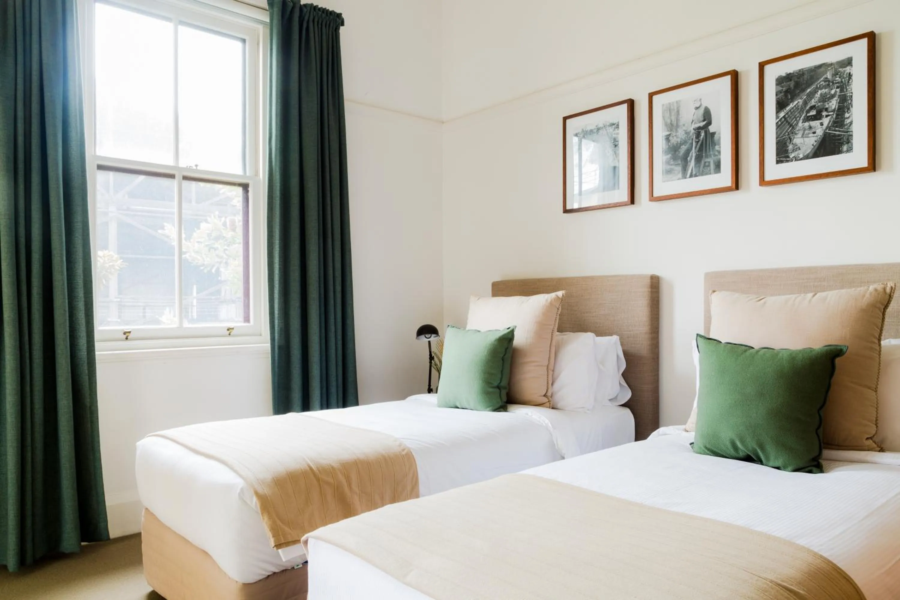 Bed in Cockatoo Island Accommodation