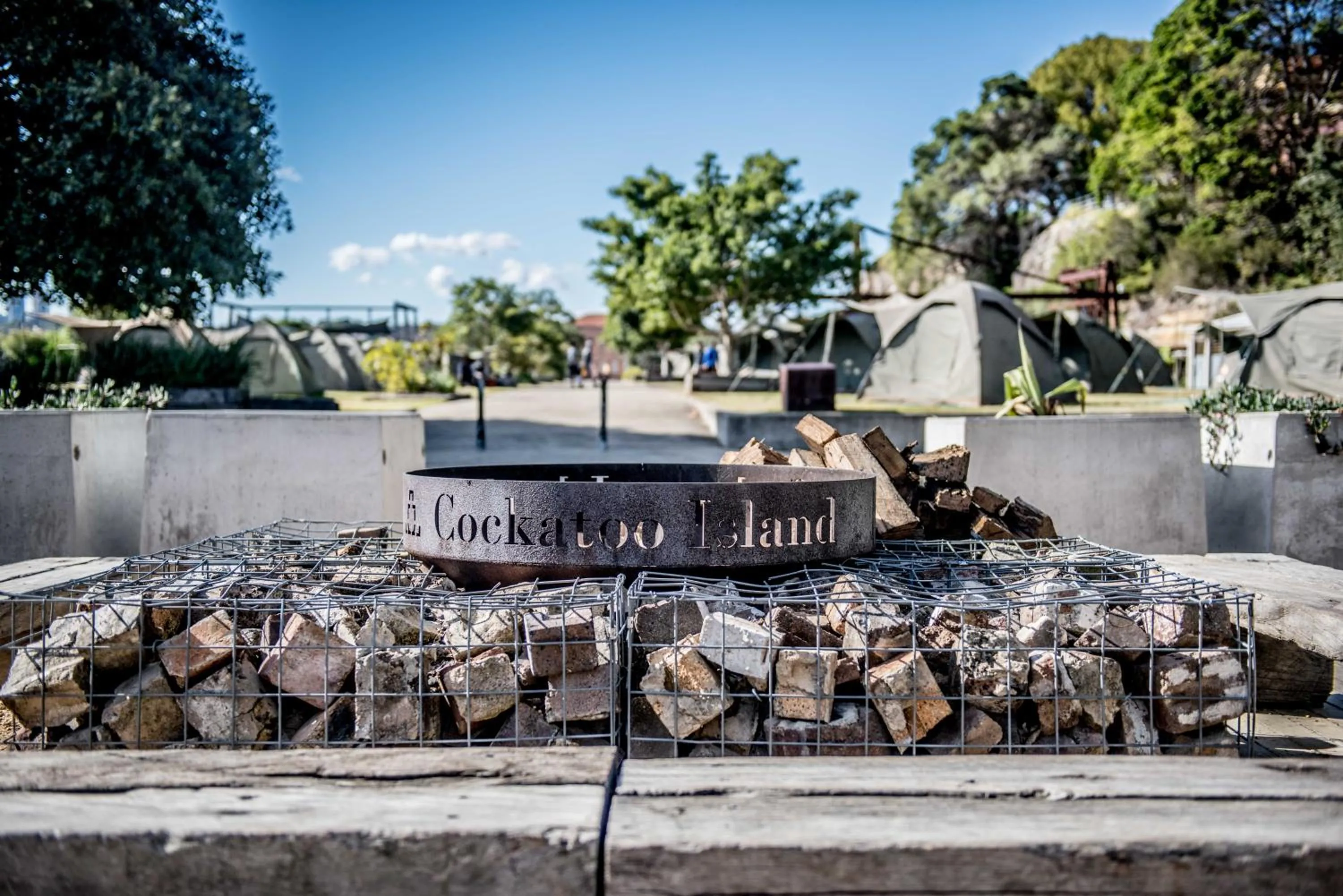 fireplace in Cockatoo Island Accommodation