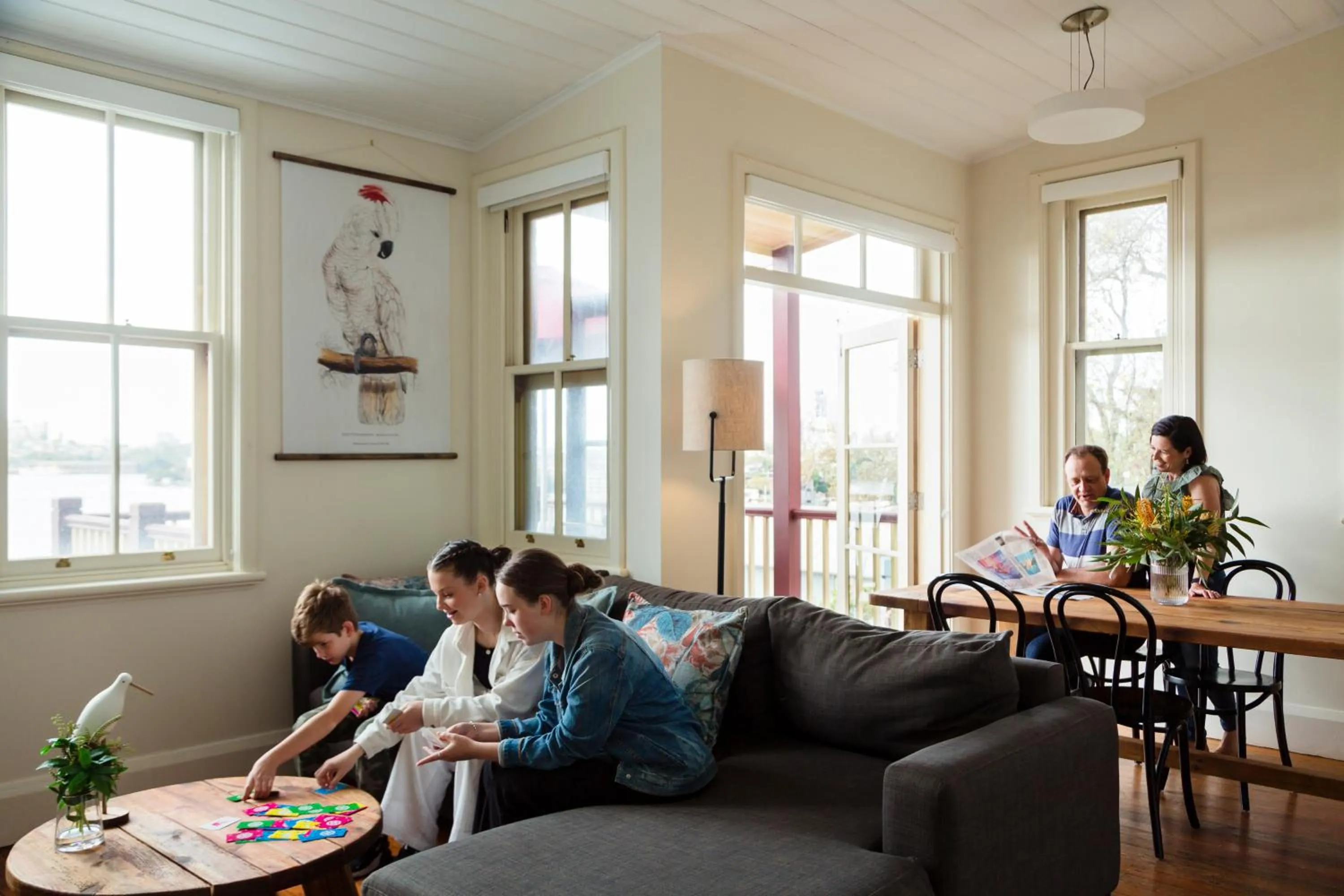 Living room in Cockatoo Island Accommodation