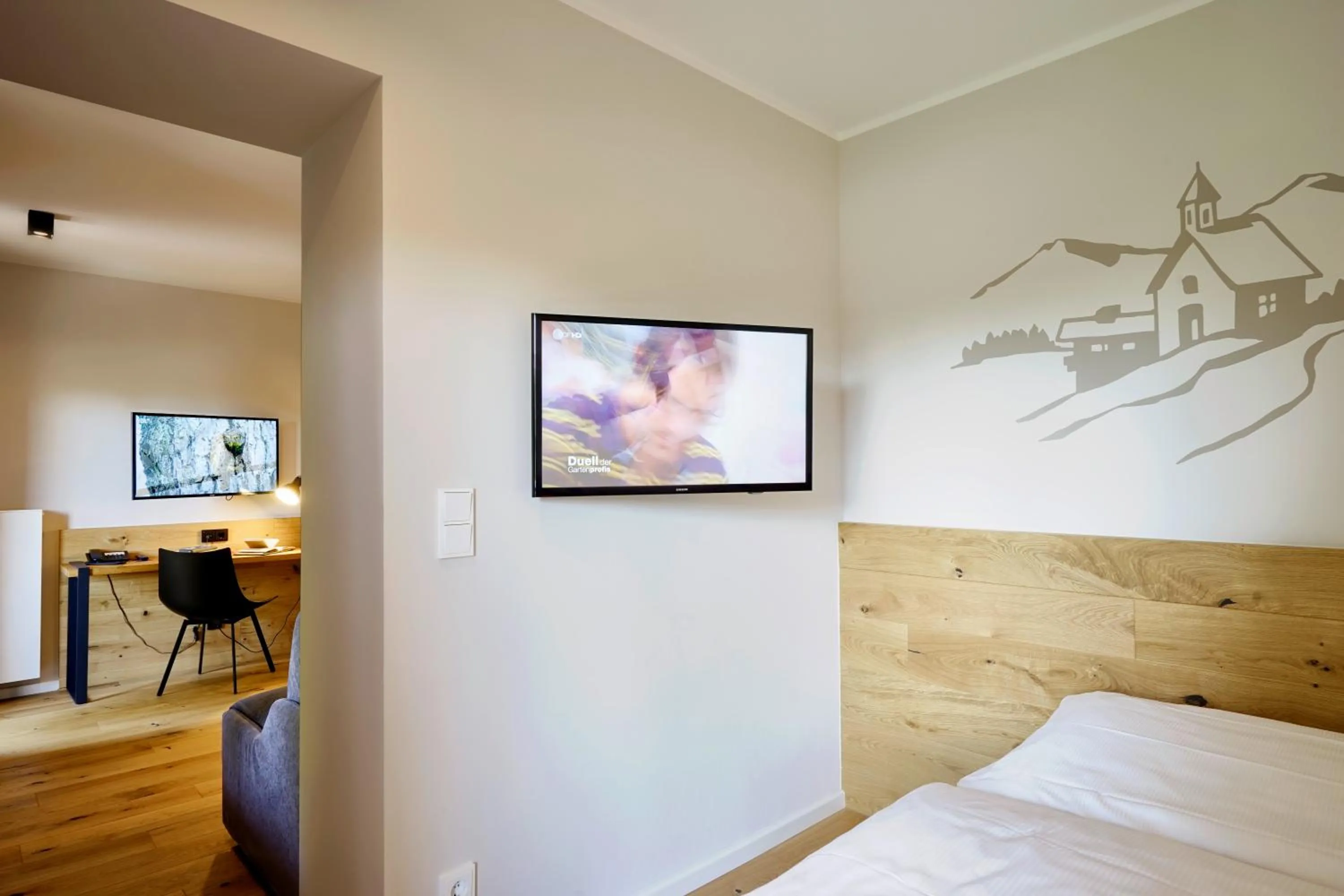 Bed in Gasthof Neuwirt Unterföhring