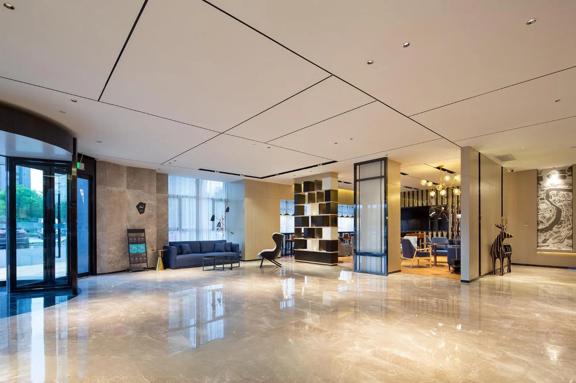 Seating area in Echarm Hotel Changsha Huangxing Avenue Airport Store