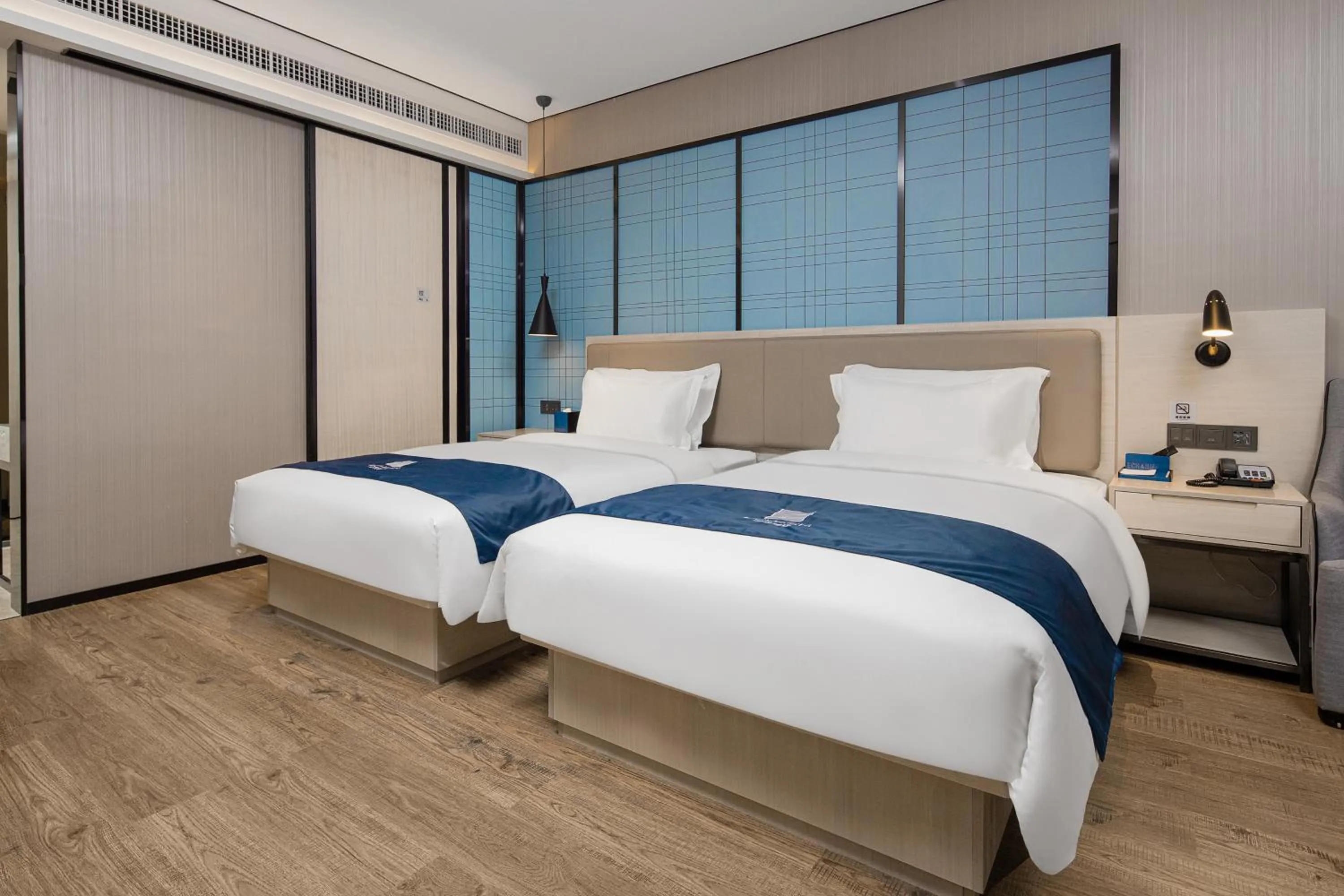 Bed in Echarm Hotel Changsha Provincial Government Desiqin Branch