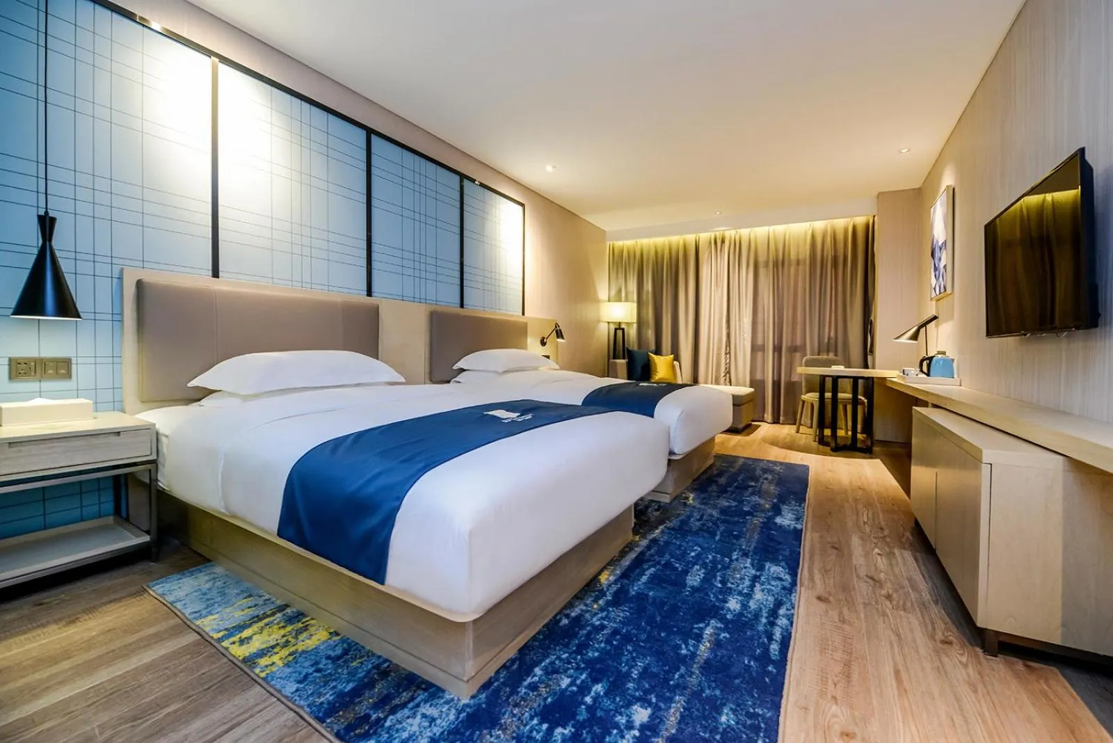 Photo of the whole room, Bed in Echarm Hotel Chongqing Dadukou Commercial Center Xinshancun Metro Station Branch