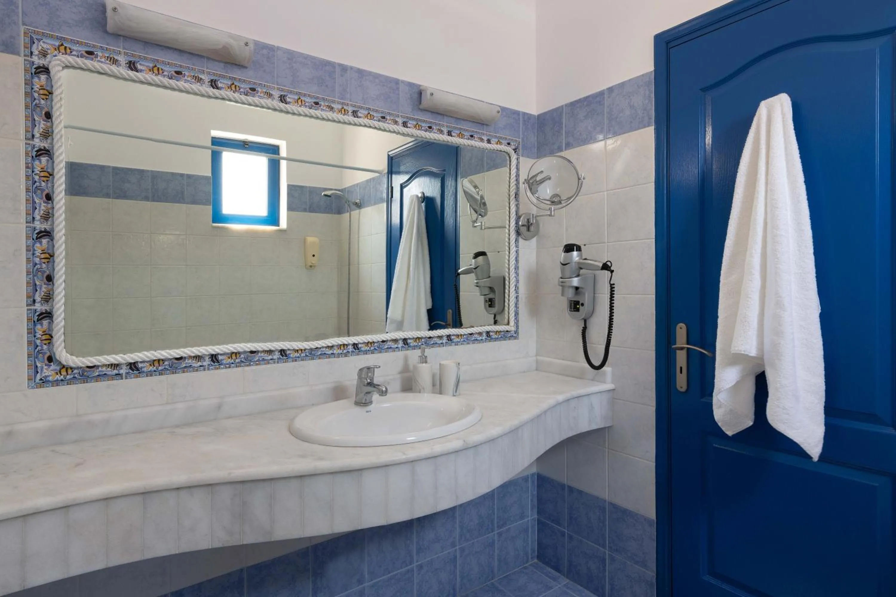 Shower in 'Lindian Myth' Sea View Studios