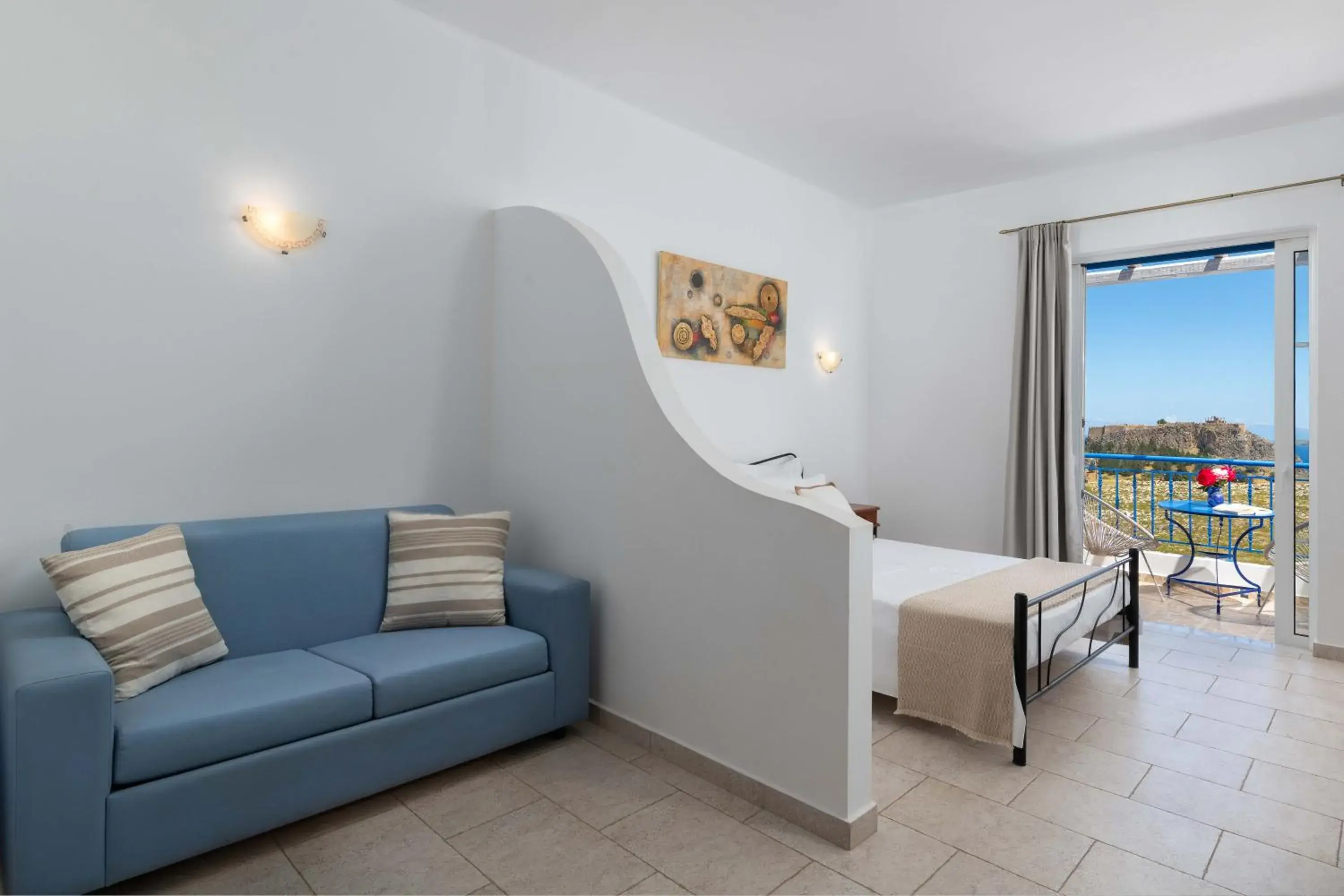 Superior Studio with Panoramic Sea and Acropolis View in 'Lindian Myth' Sea View Studios Superior Studio with Panoramic Sea and Acropolis View in 'Lindian Myth' Sea View Studios