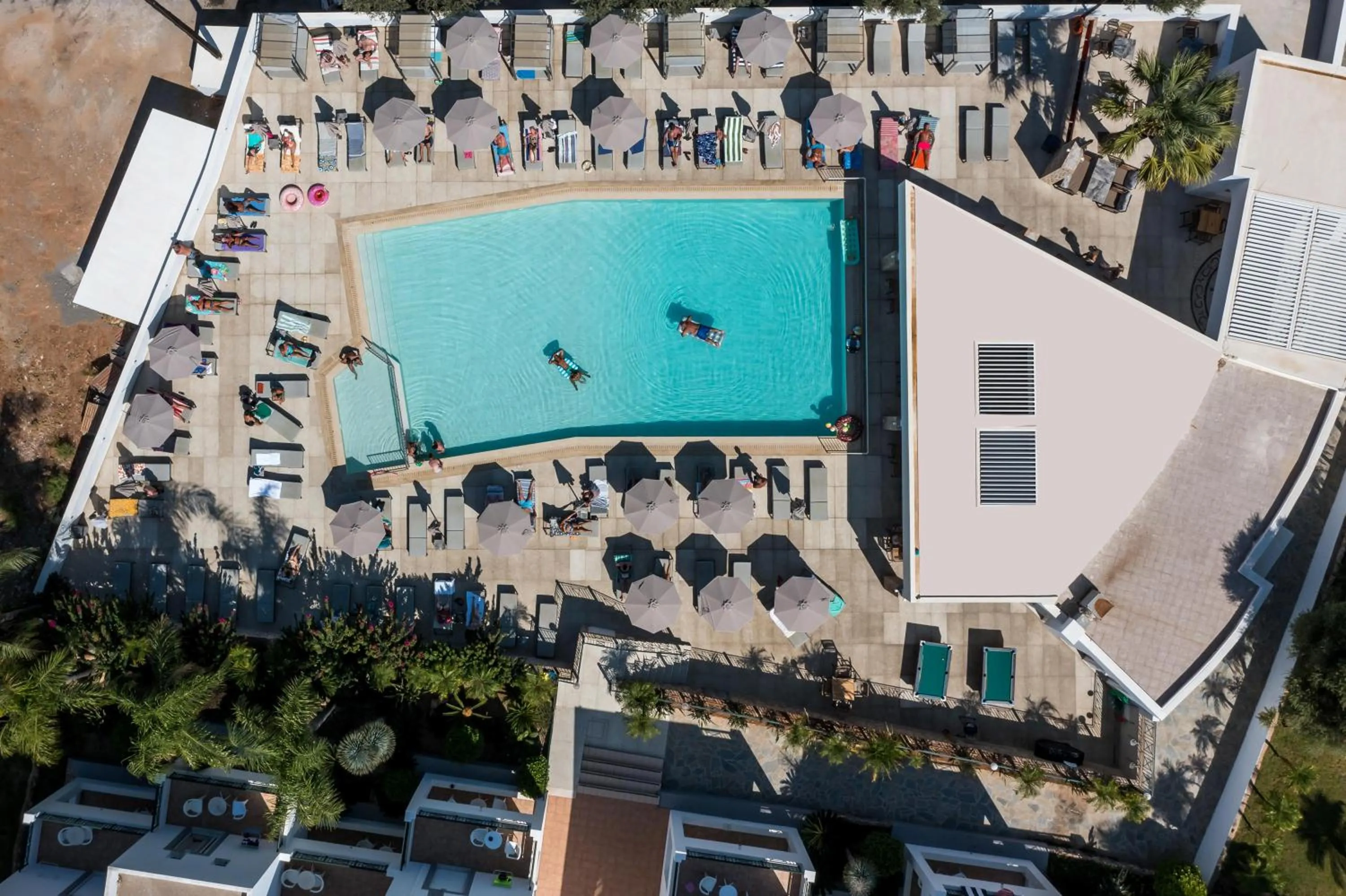 Swimming pool in 'Lindian Myth' Sea View Studios
