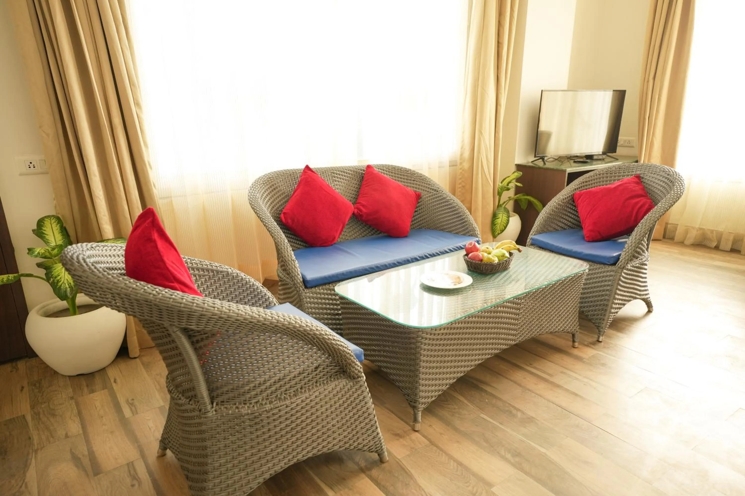 Seating area in One Earth City Heart Rishikesh