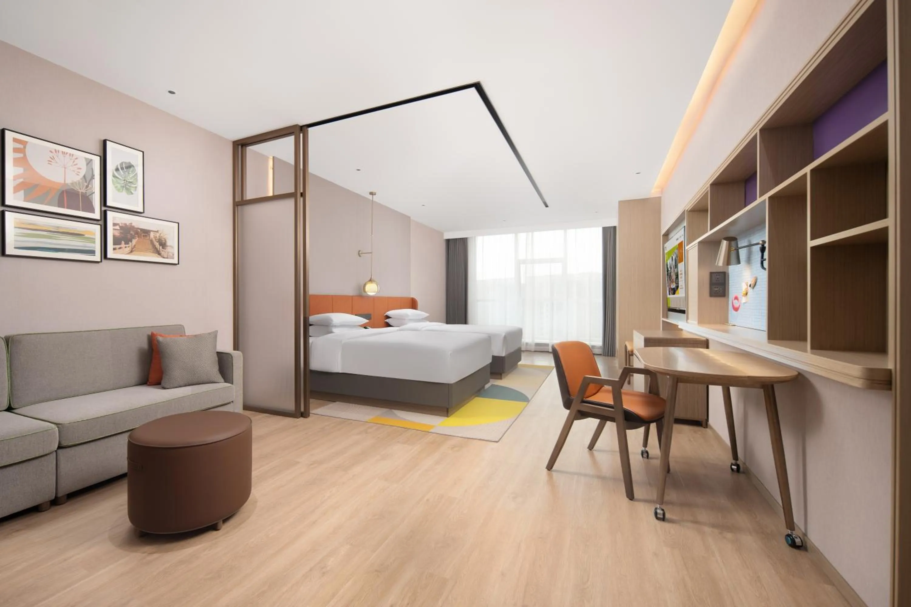 Bed in Home2 Suite by Hilton Hengyang Zhenxiang